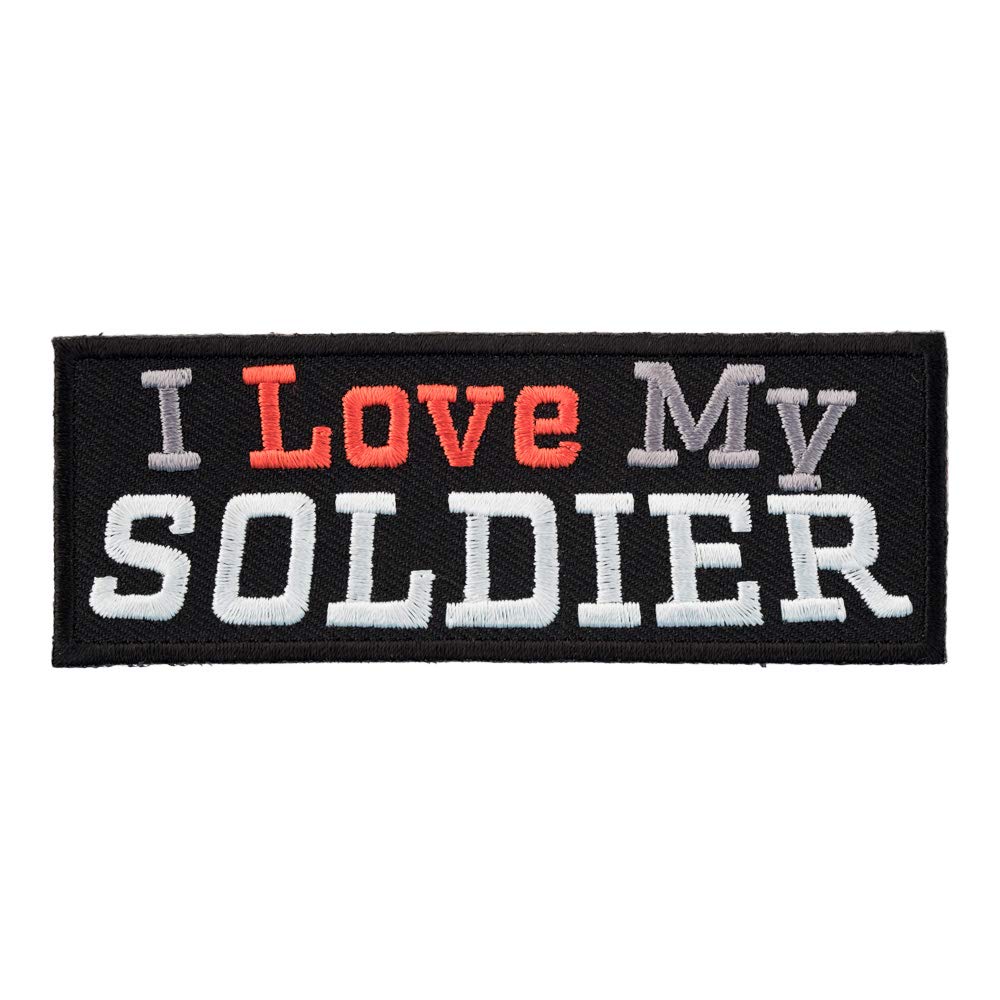 Support Our Troops Military Patch - I Love My Soldier Embroidered Badge for Jackets, Hats & Bags - Show Patriotism & Pride