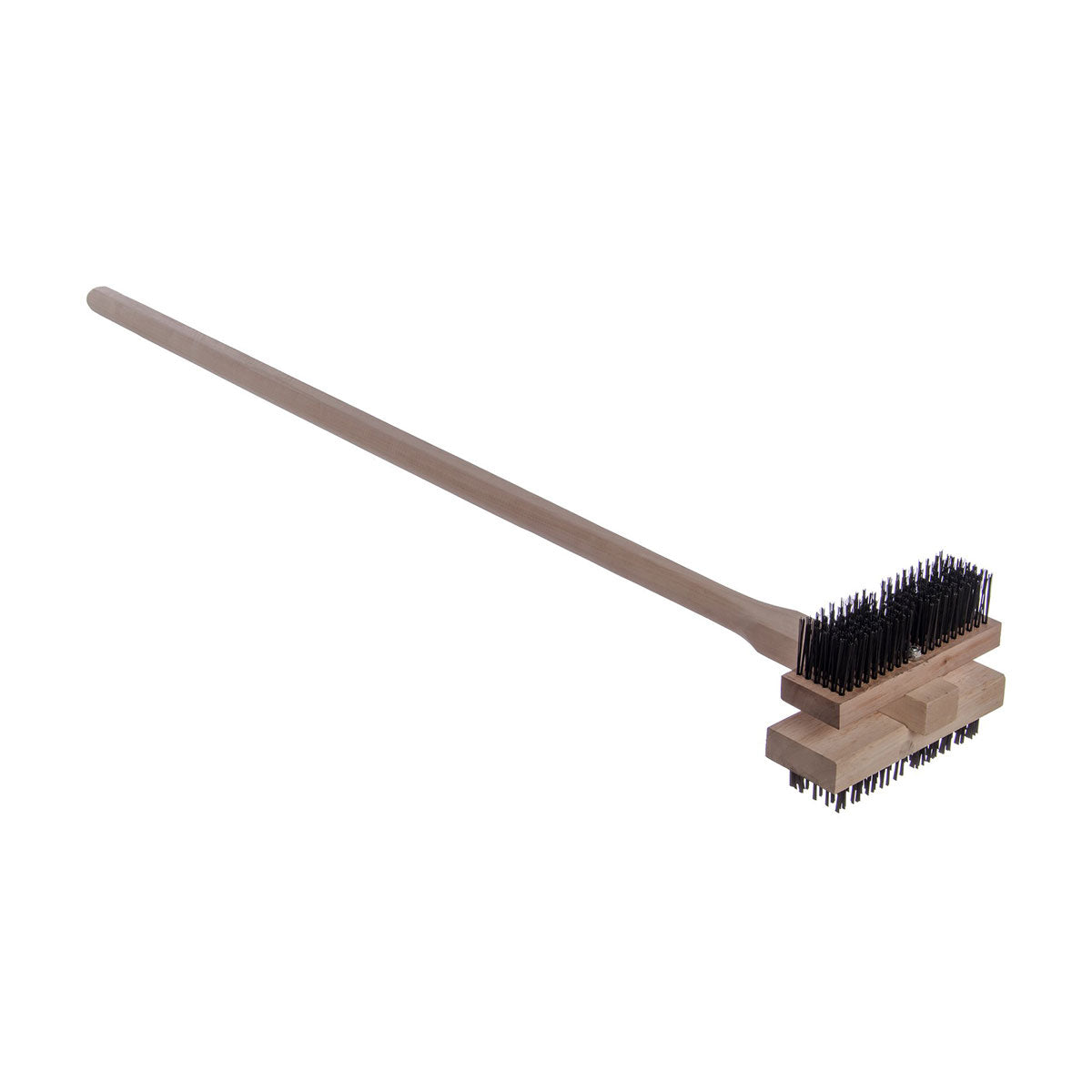 Carlisle 4029400 Double Broiler King Brush with Handle - Heavy Duty Grill Cleaning Brush for BBQ, Smoker & Outdoor Cooking - Perfect for Grates, Griddles & Camping Cookware