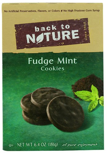 Organic Back To Nature Fudge Mint Cookies - 6.4 oz (Pack of 12) | Delicious Vegan Snacks for Office, School & Road Trips | Gluten-Free Natural Treats