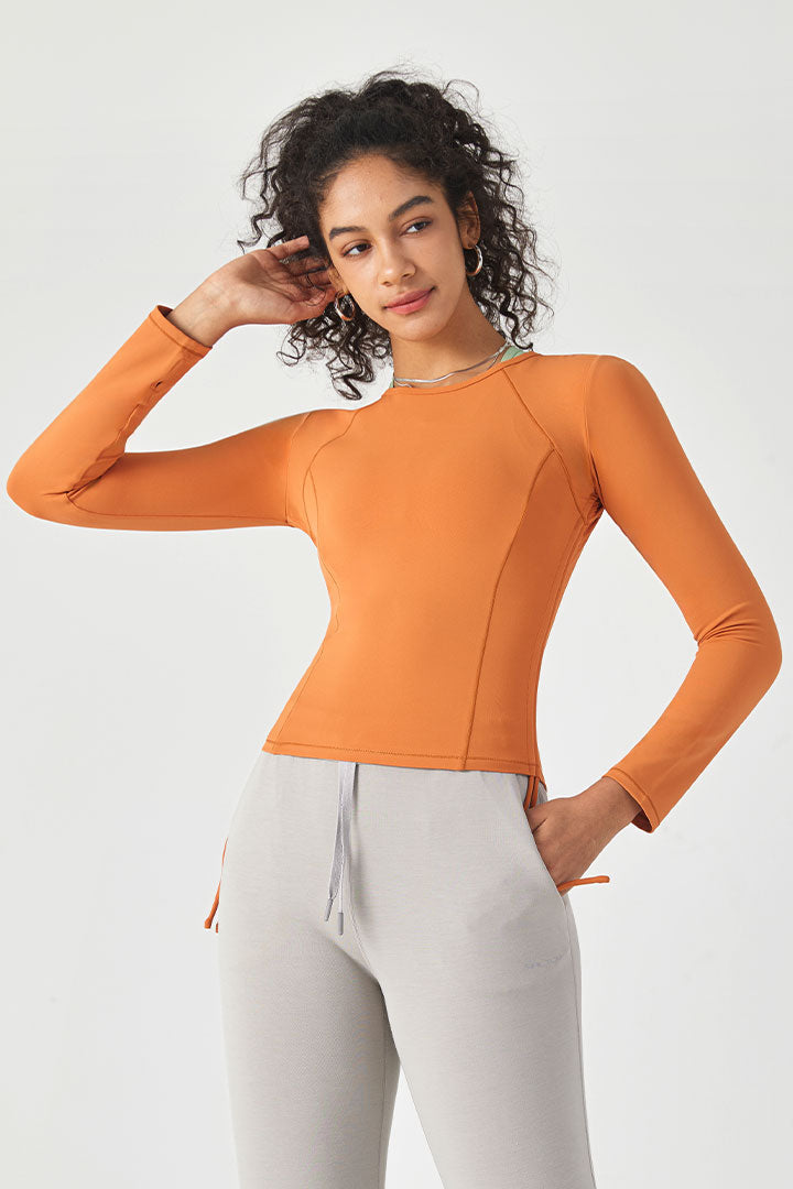 Long Sleeve Yoga Tops with Thumb Hole - Women's Workout Shirts for Yoga, Pilates & Gym - Moisture Wicking & Comfortable Stretchy Fabric