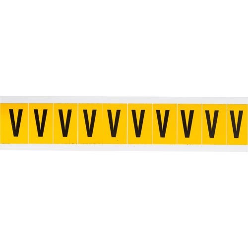 Brady 1530-V 15331 15 Series Indoor/Outdoor Number & Letter Signage Cards - 50 Pack for Office, Warehouse & Facility Labeling