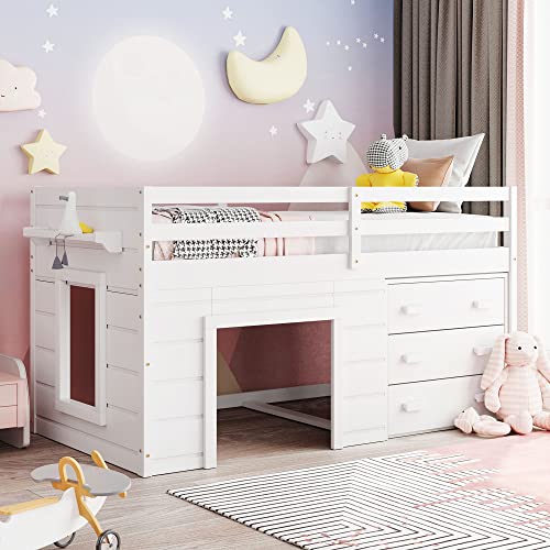 3 Drawers- White