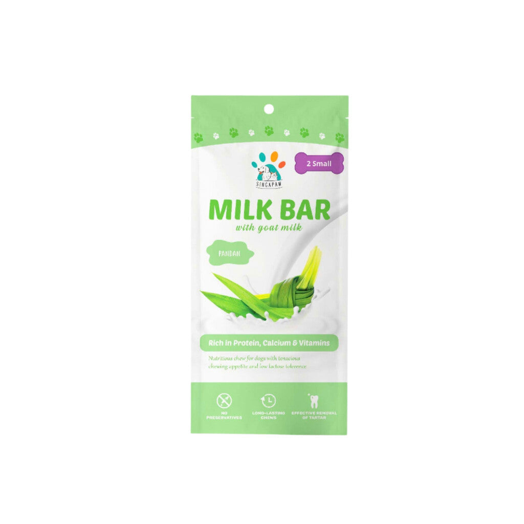 Singapaw Goat Milk Dental Chews for Dogs - Small & Medium Size | Natural Coconut, Pandan, Peanut, Strawberry & Honey Flavors | Promotes Oral Health & Fresh Breath | Perfect for Training Rewards and Daily Teeth Cleaning