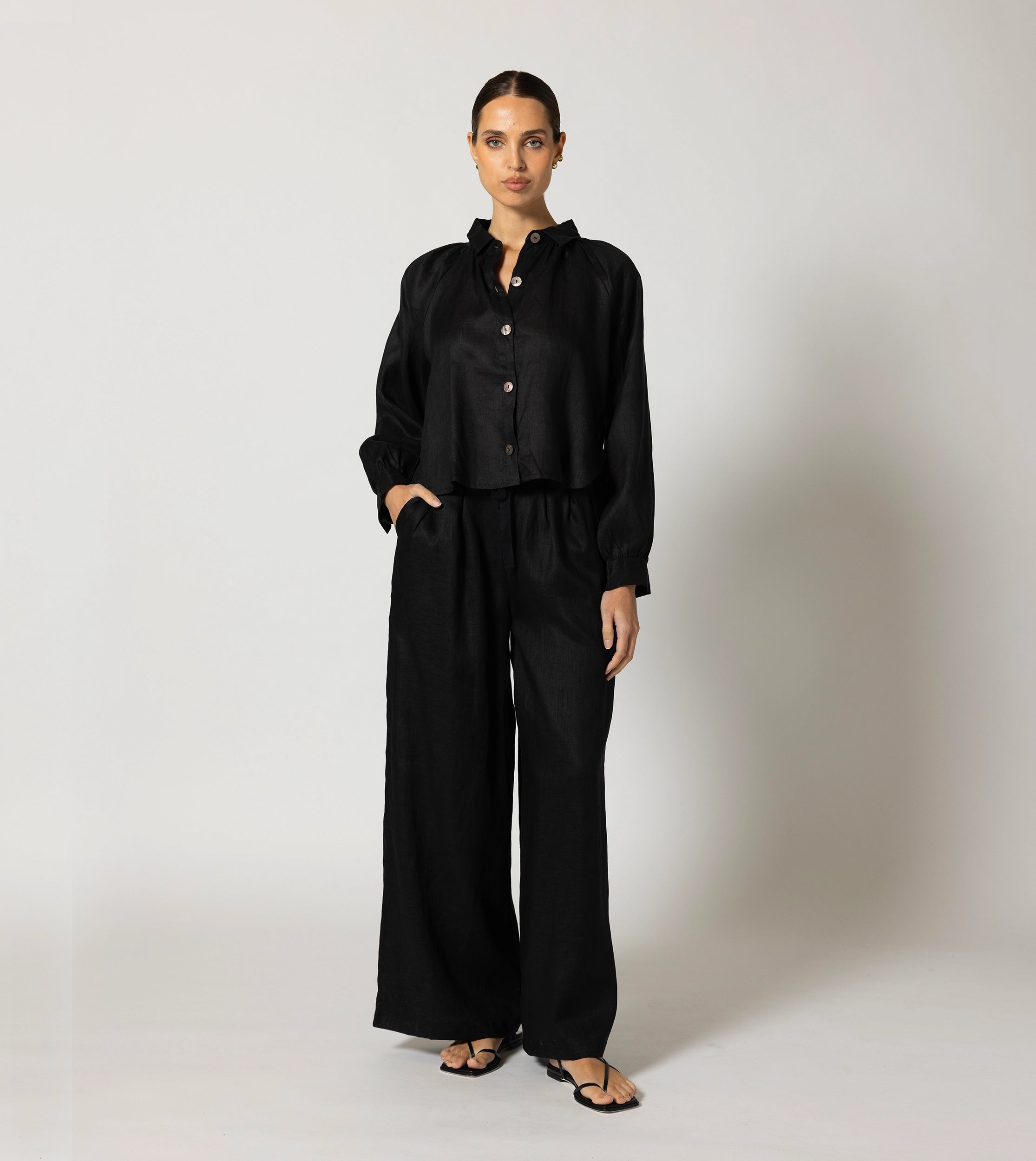 Negara Blouse for Women - Elegant Black Tops for Casual & Office Wear | Comfortable & Stylish Daily Outfit Essential