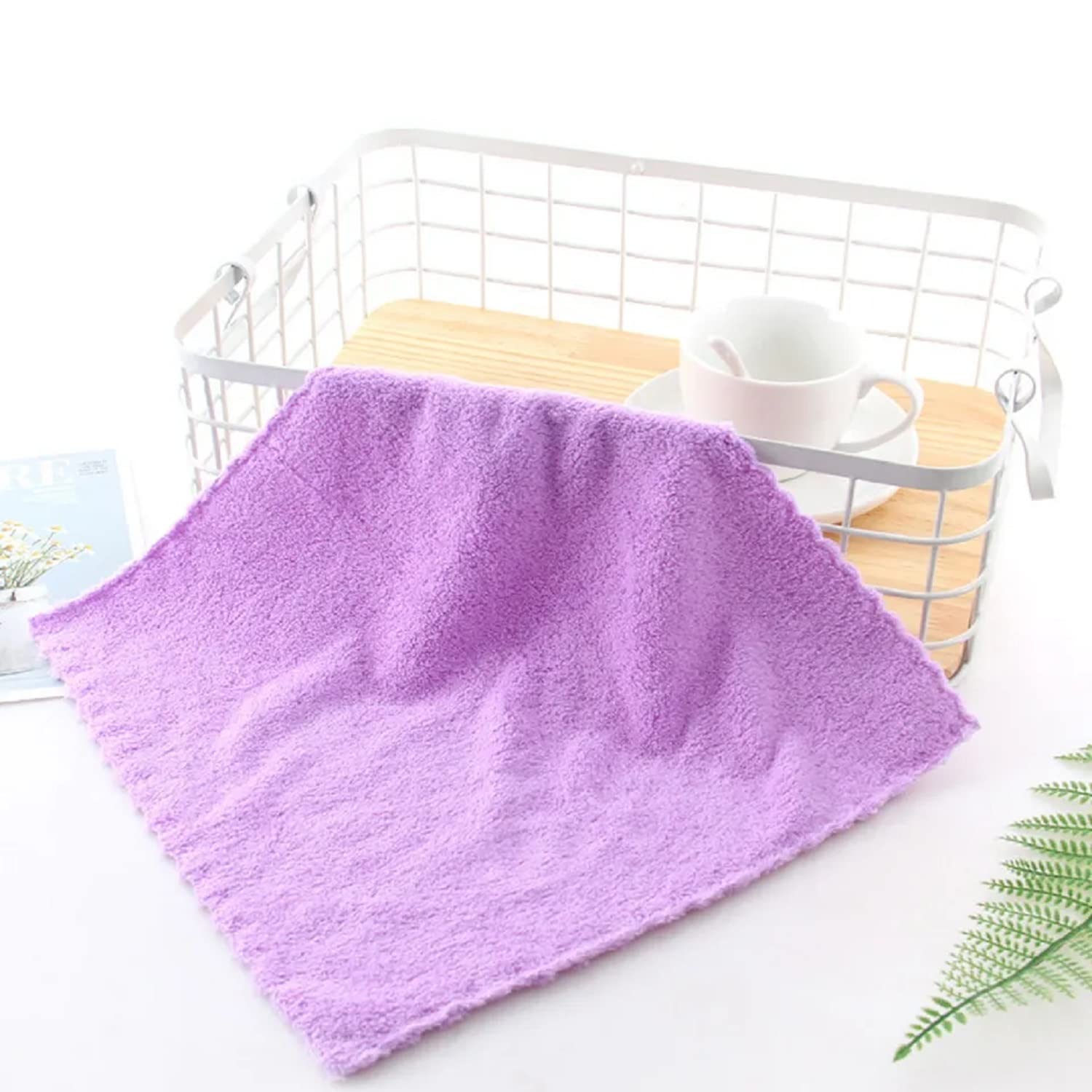 Premium 400 GSM Microfiber Face Towels - Ultra Soft & Super Absorbent Small Towels for Women, Kids & Babies (25x25cm, Set of 6, Multicolor) - Perfect for Gentle Skin Care, Travel & Daily Use