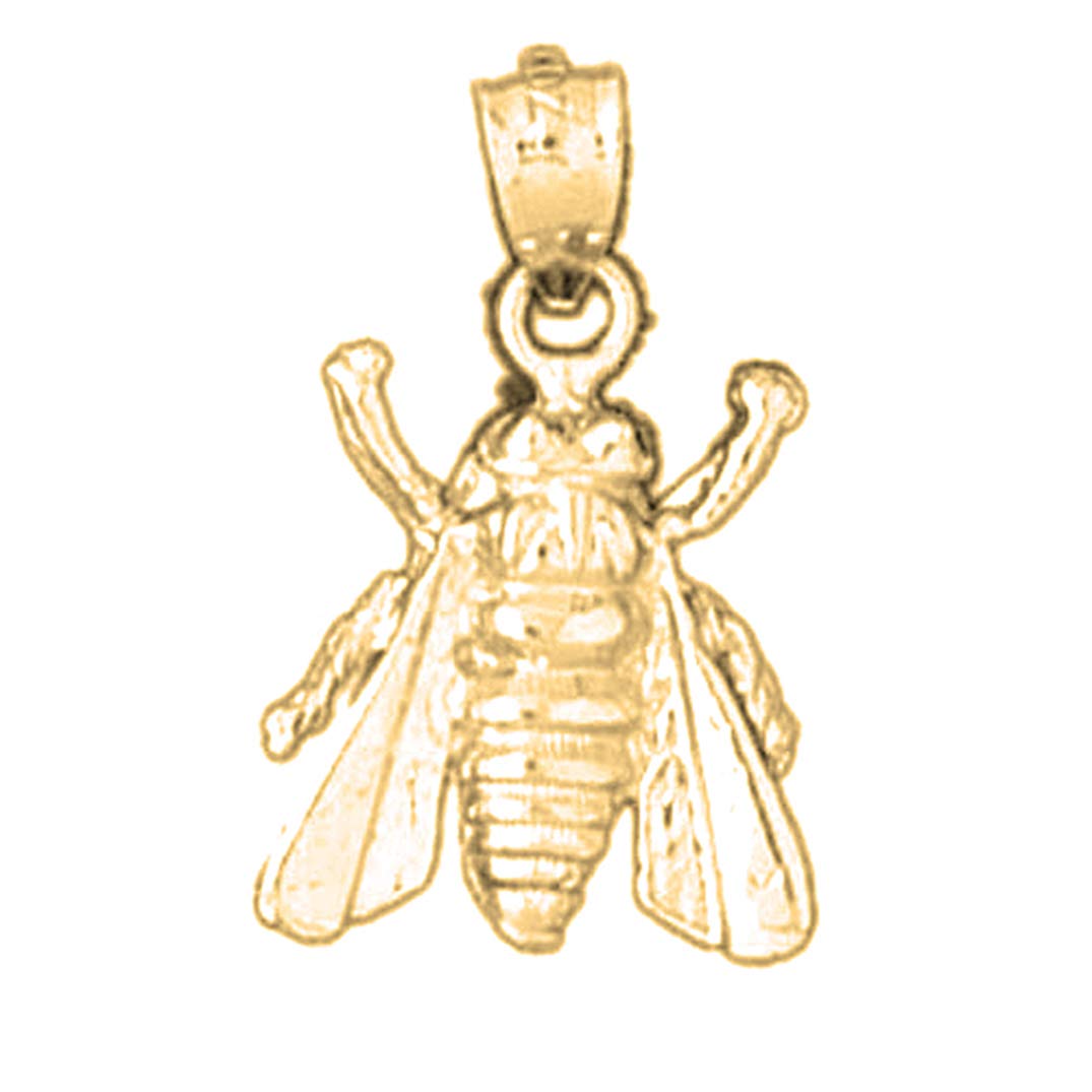 14K Yellow Gold-Plated 925 Sterling Silver Bee Pendant Necklace - Elegant Jewelry Gift for Women, Perfect for Birthdays, Anniversaries & Everyday Wear