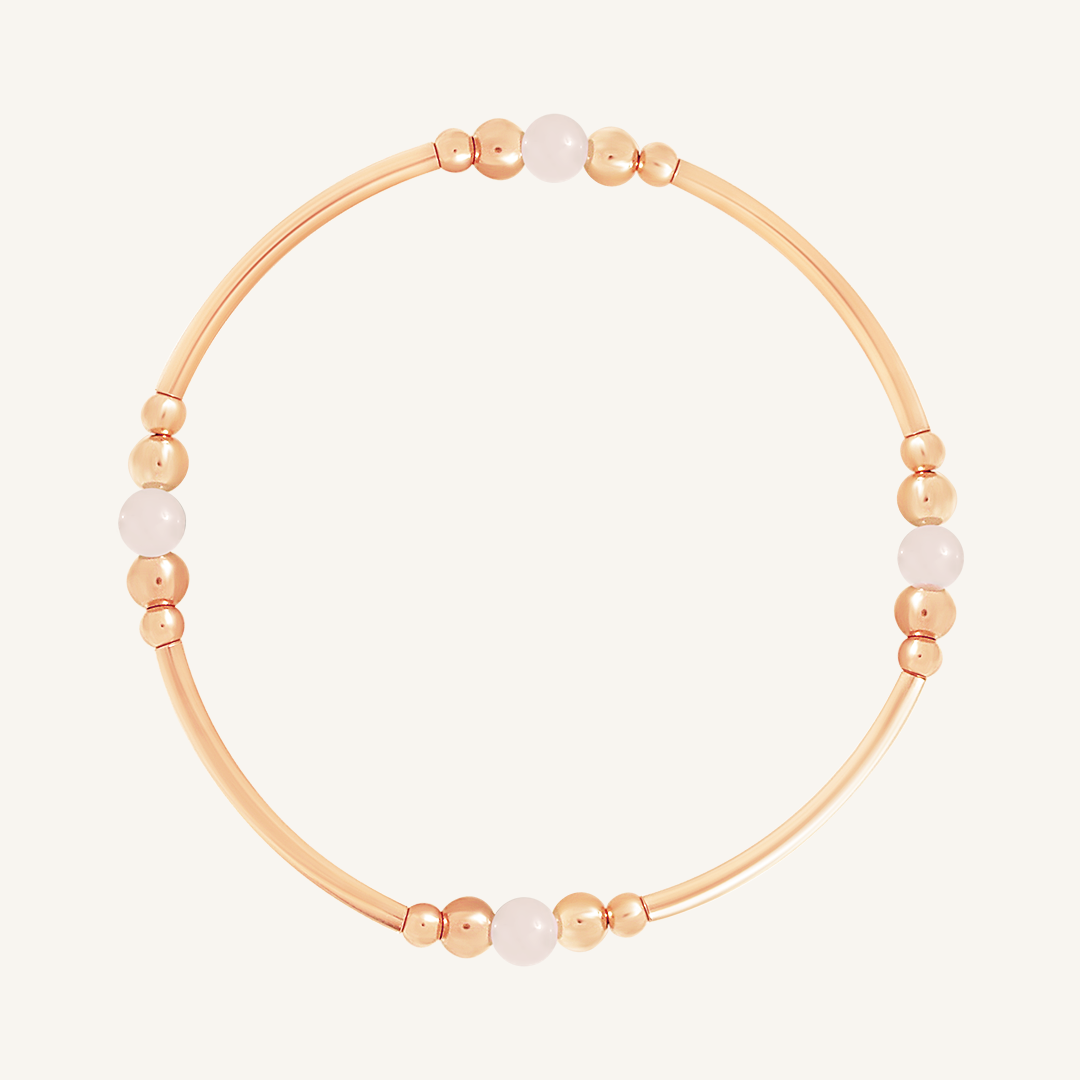 Rose Quartz Ava Bracelet - Natural Stone of Love & Healing Energy | Perfect for Meditation, Yoga & Spiritual Gifts