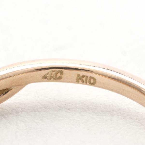 4℃ K10PG Pink Gold Diamond Ring for Women - Elegant 10K Rose Gold Engagement & Wedding Band - Perfect for Anniversaries, Proposals & Special Occasions