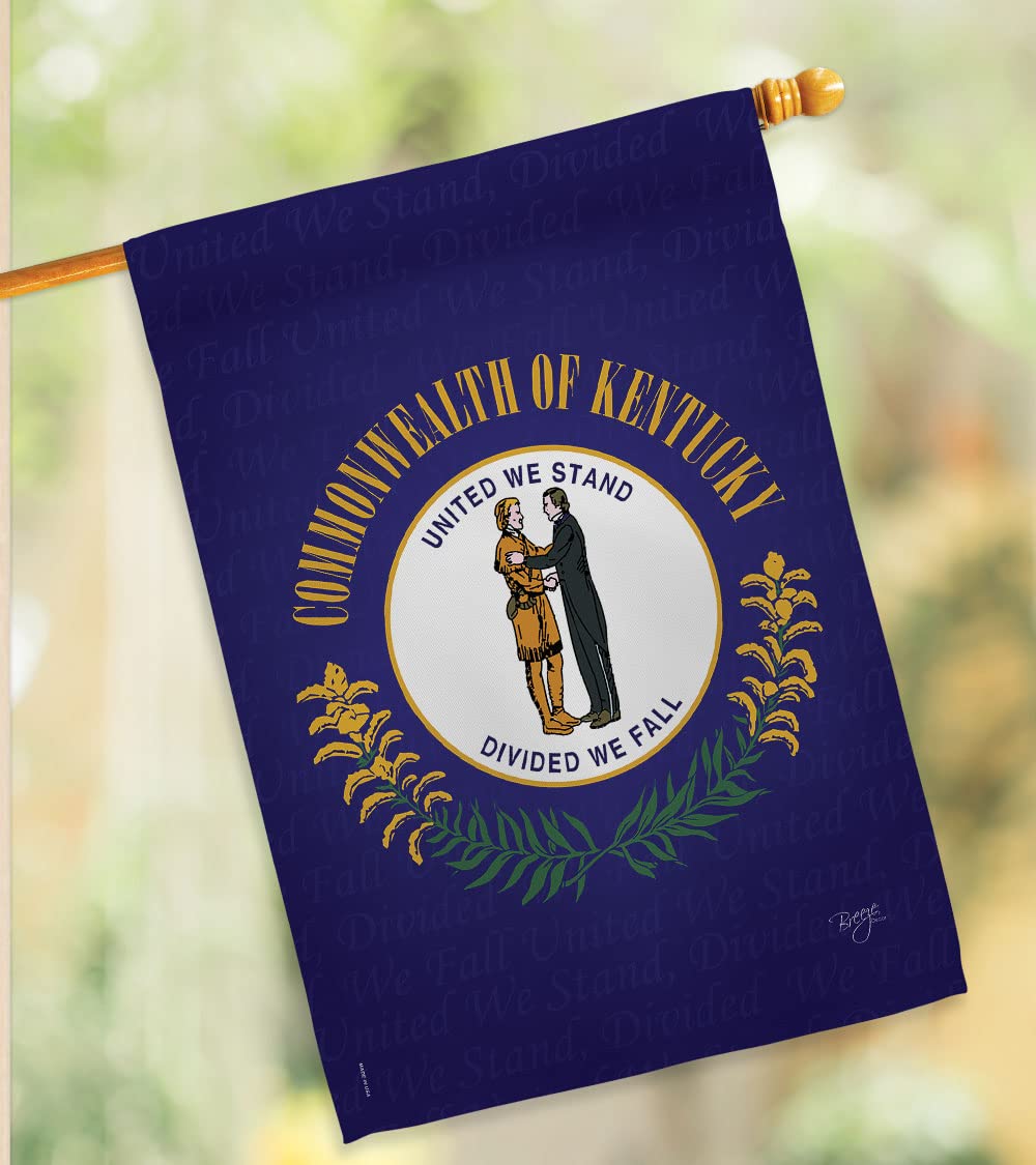 Kentucky Americana Double-Sided House Flag 28x40 - Patriotic Outdoor Decor