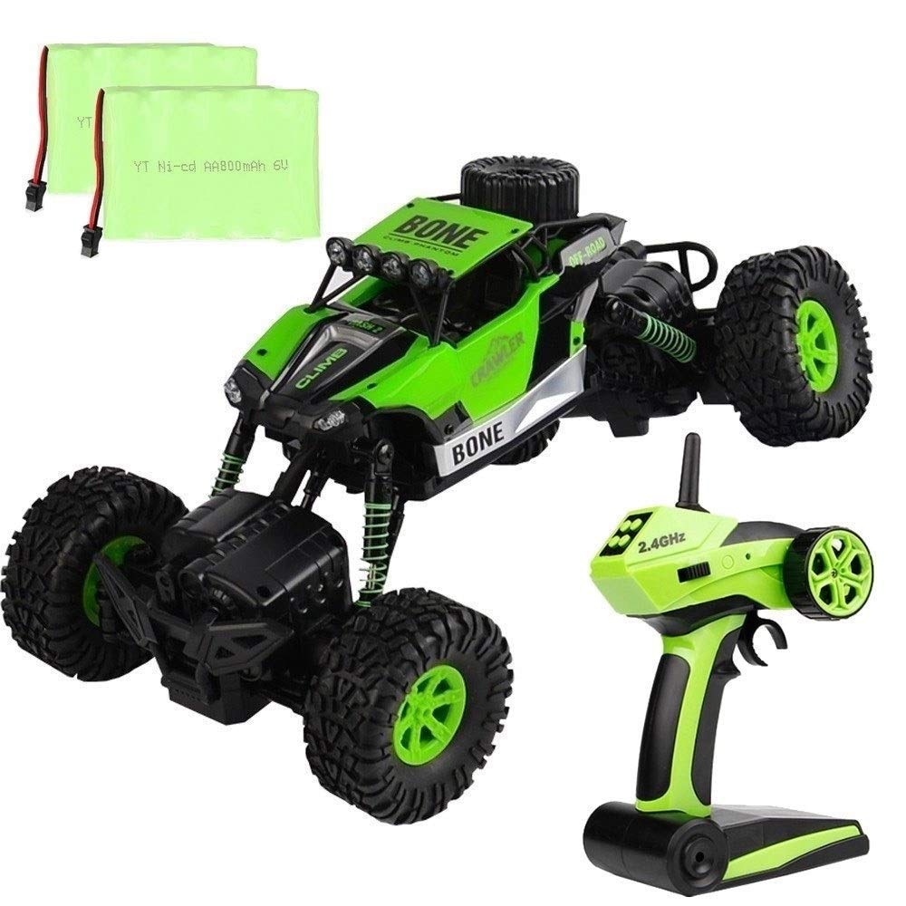 LLQAI 1/18 Scale 2.4GHz Remote Control Off-Road Vehicle - 4WD RC Rock Crawler Buggy Monster Truck for Kids & Adults - Waterproof, All-Terrain Climber - Perfect for Easter Gifts, Backyard Racing & Outdoor Adventures