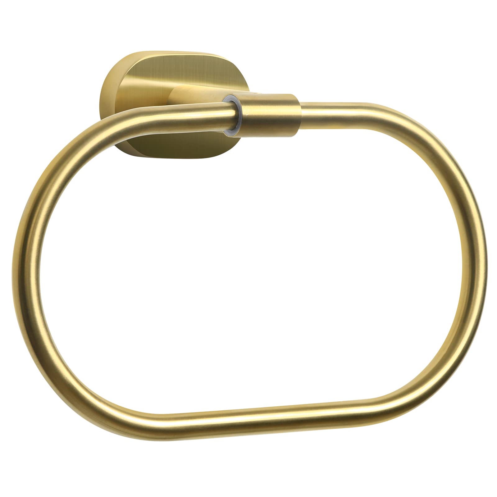 HouseAid Oval Towel Holder for Bathroom - Stainless Steel Towel Ring with Brushed Gold Finish - Modern Wall Mounted Hand Towel Rack - Perfect for Bathrooms, Kitchens & Guest Rooms