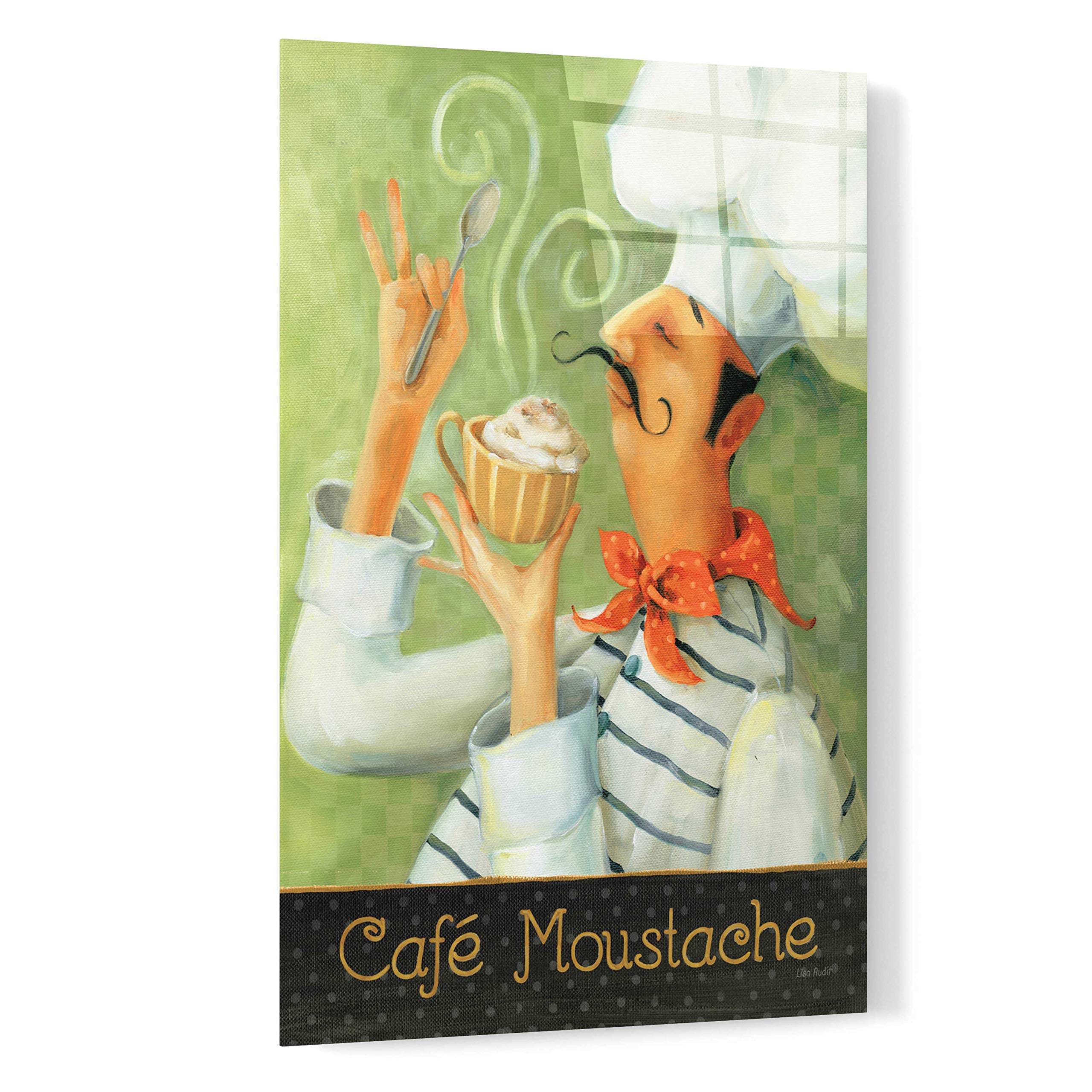 Epic Art 'Cafe Moustache II' by Lisa Audit - 16x24 Inch Acrylic Glass Wall Decor - Modern Home & Office Artwork for Living Room, Bedroom, Dining Area