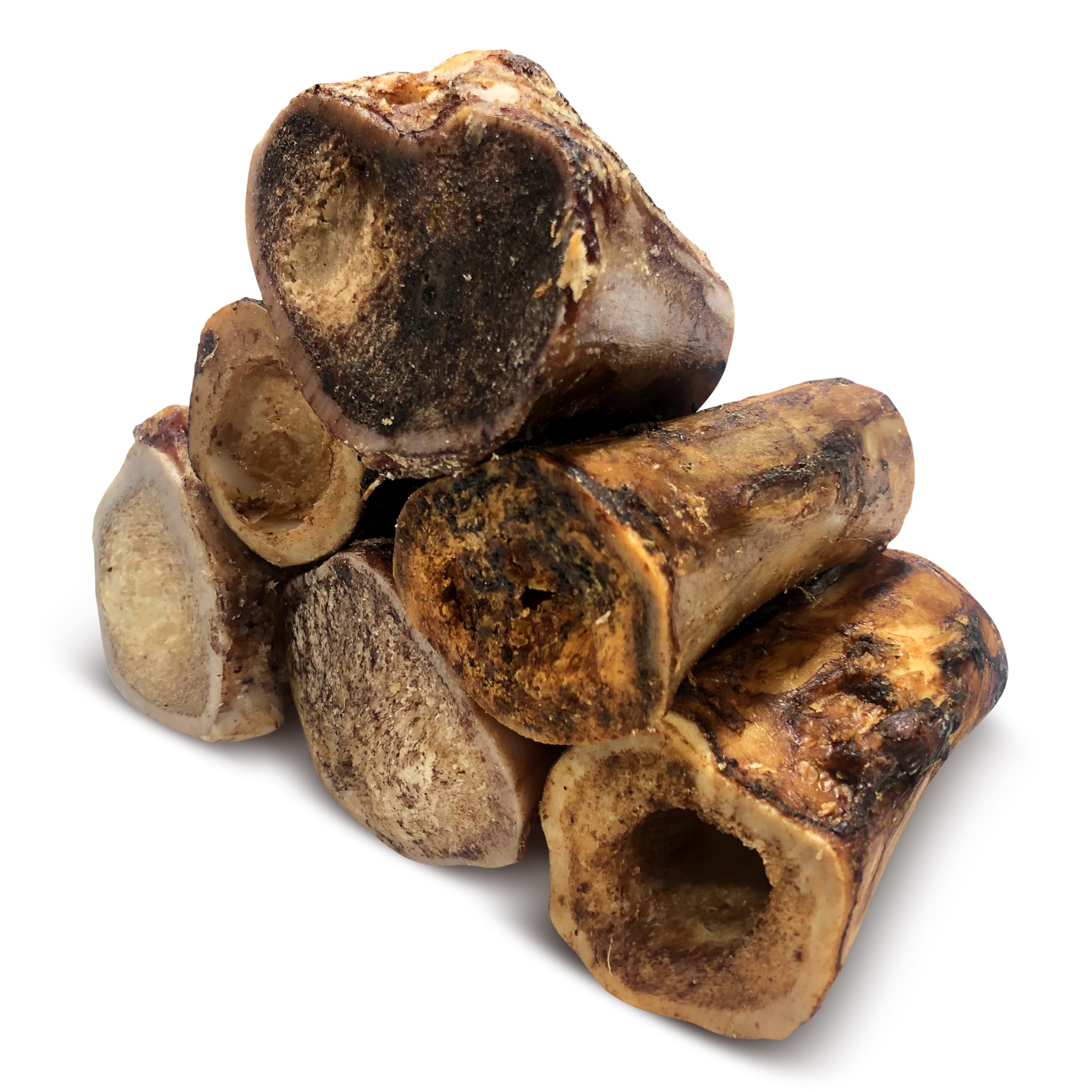 Premium All-Natural Bone Marrow Dog Treats - Long-Lasting High-Protein Chew Bones for Aggressive Chewers - Small, Medium, Large & XL Dogs - Perfect for Training, Dental Health & Anxiety Relief