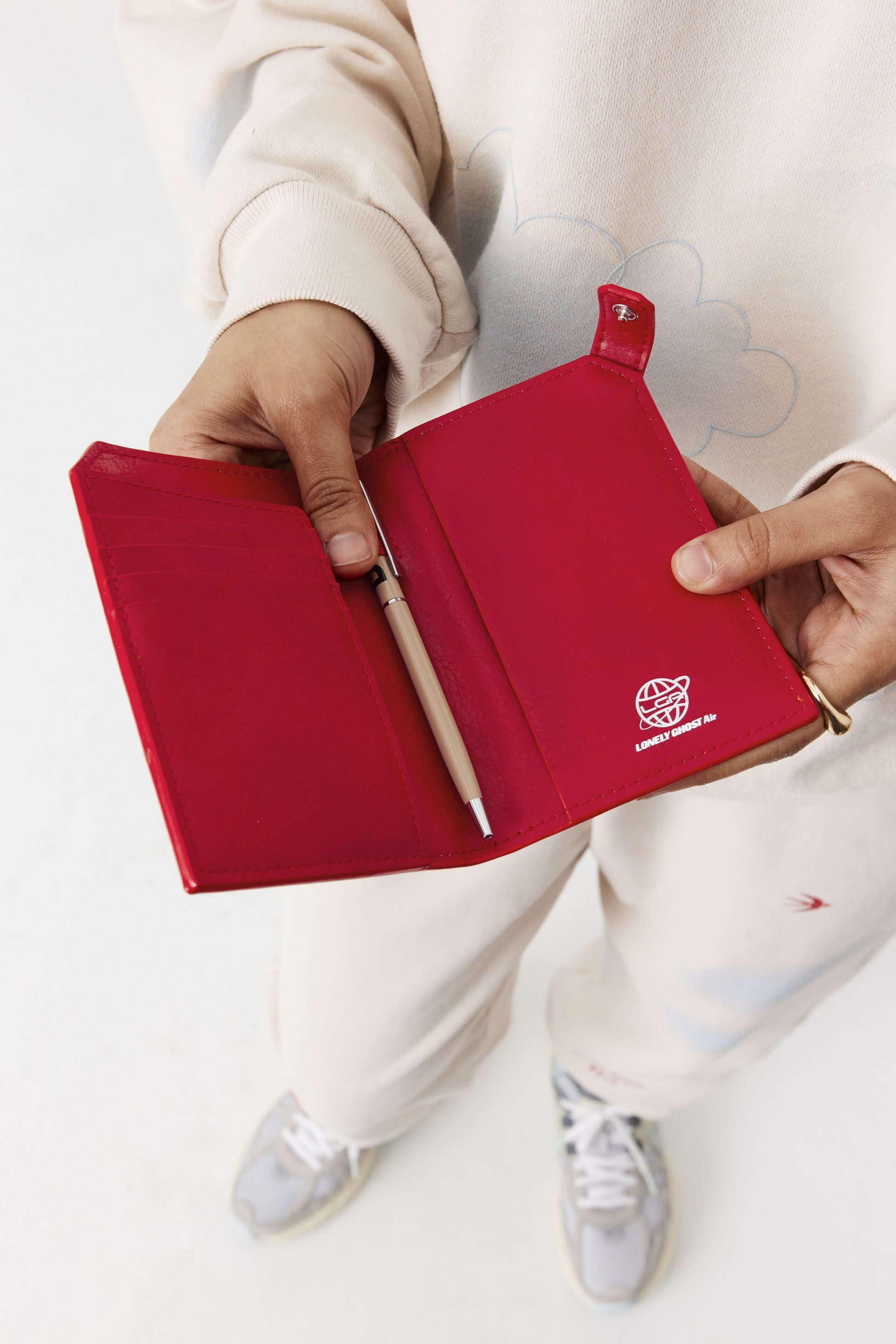 Stylish Passport Holder & Luggage Tag Set in Text Me Red - Perfect for Travel, Vacation & Business Trips