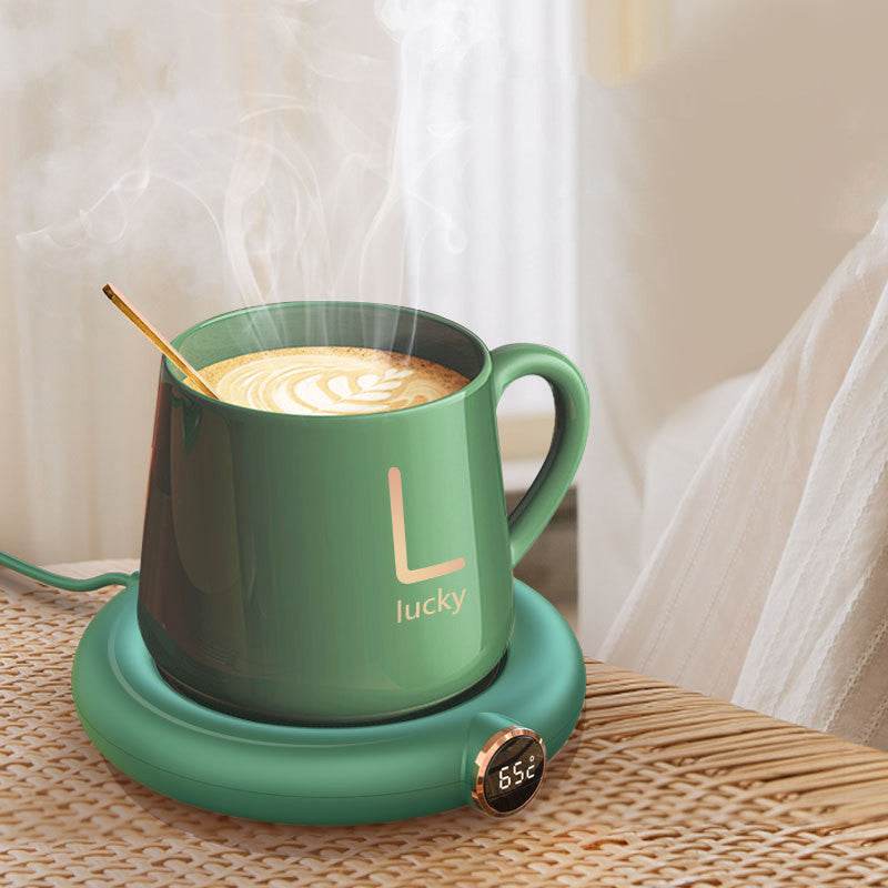 Smart Coffee Mug Warmer with LED Temperature Display - Perfect for Office, Home & Travel Use