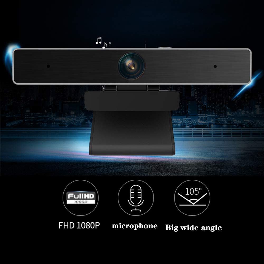 HD Conference Camera for TV & Computer - Wide-Angle USB Webcam with Built-in Microphone, Plug & Play (No Driver Needed) - Perfect for Video Conferencing, Webinars, Online Meetings & Live Streaming