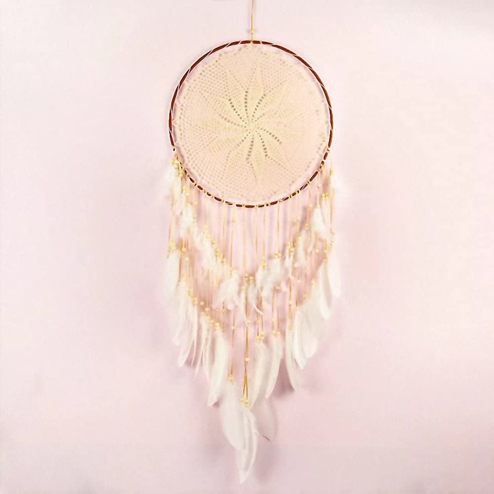 Large Handmade Macrame Dream Catchers with Feathers - 16 x 46 Inch Boho Wall Hanging Decor for Bedroom, Wedding, Nursery & Home Decoration | Perfect for Bohemian Style Rooms, Baby Showers & Spiritual Spaces