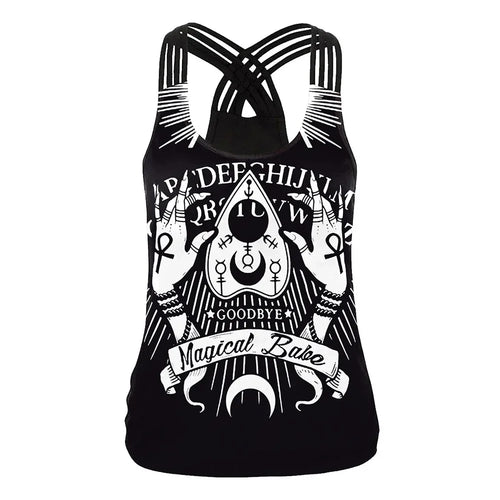 3D Printed Women's Summer Sport Vest - Quick Dry Yoga & Running Fitness Top for Active Lifestyles - Gym, Outdoor Workouts, Yoga Sessions