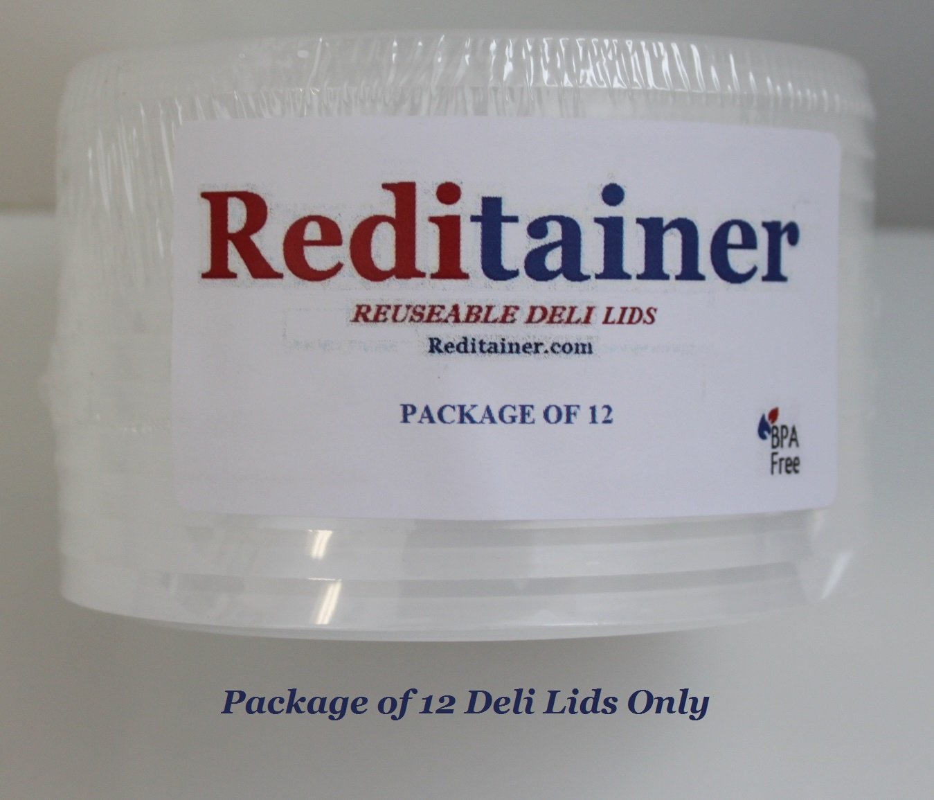 Reditainer® Deli Container Lids - 12 Pack Airtight Plastic Food Storage Lids, Durable & Reusable Replacement Lids for Deli Containers - Perfect for Meal Prep, Leftovers & Commercial Kitchen Use