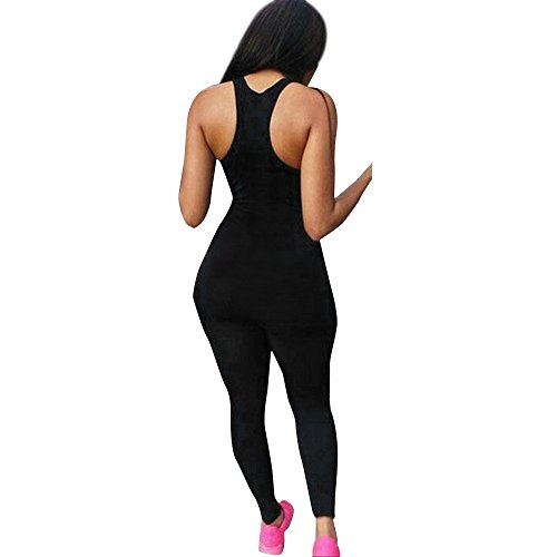 LISTHA Women's Sleeveless Yoga Bodysuit - High Waisted Workout Leggings & Bodycon Romper Jumpsuit for Yoga, Gym, Running & Lounge Wear