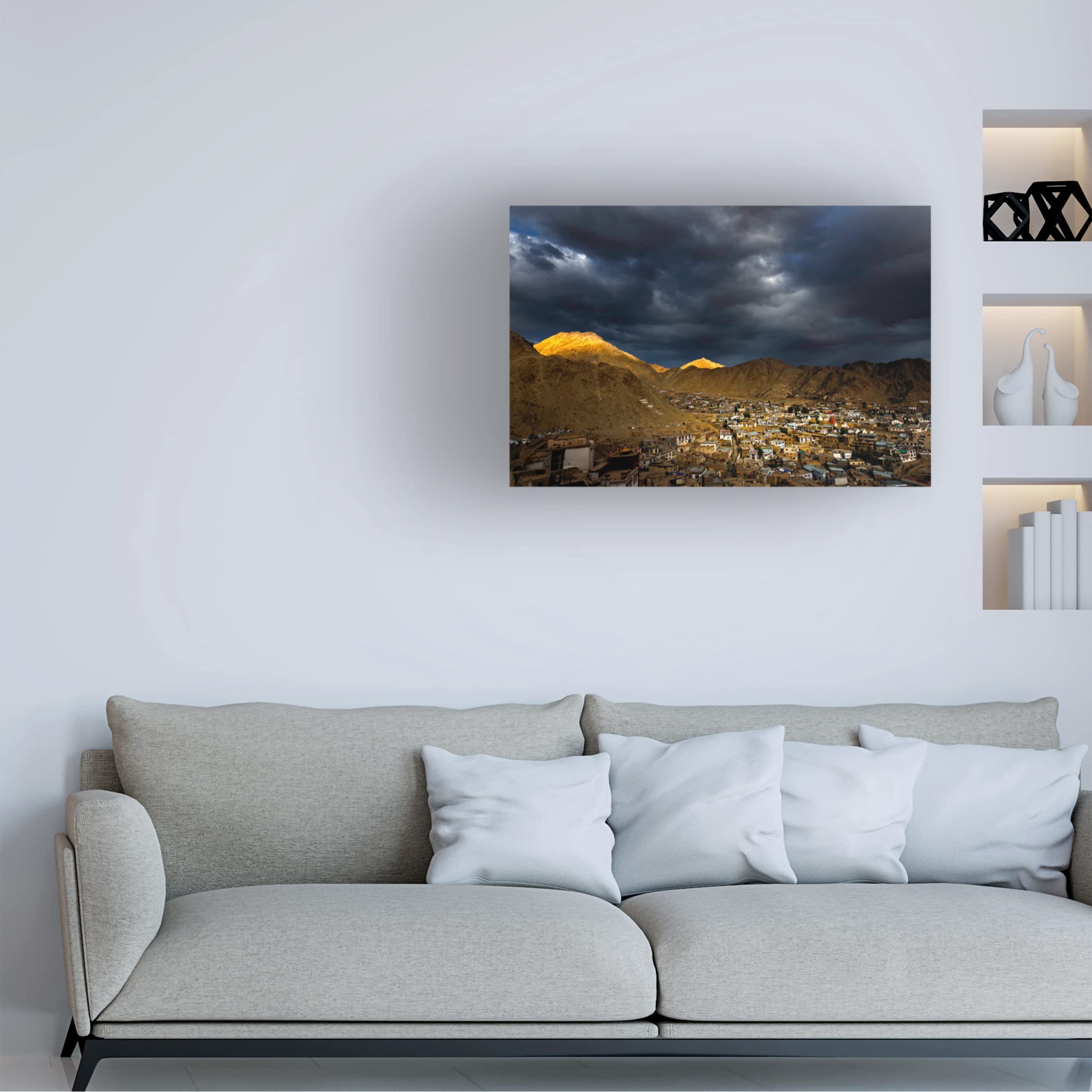 Trademark Fine Art 'Spotlight' Canvas Wall Art by Jassi Oberai - Modern Home Decor for Living Room, Bedroom & Office