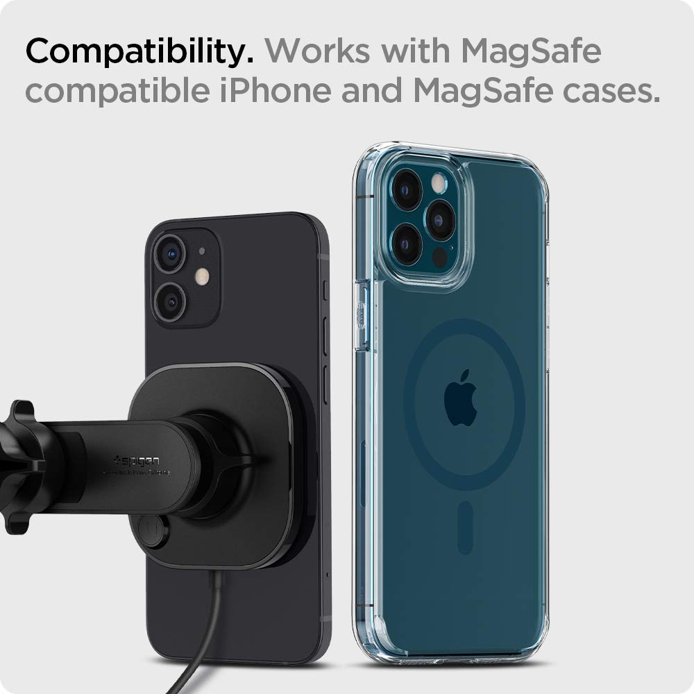 Spigen OneTap Pro Magsafe Wireless Car Charger with SteadiBoost 45W USB C Car Charger - Fast Charging for iPhone 14/13/12, Samsung Galaxy - Perfect for Road Trips & Commuting