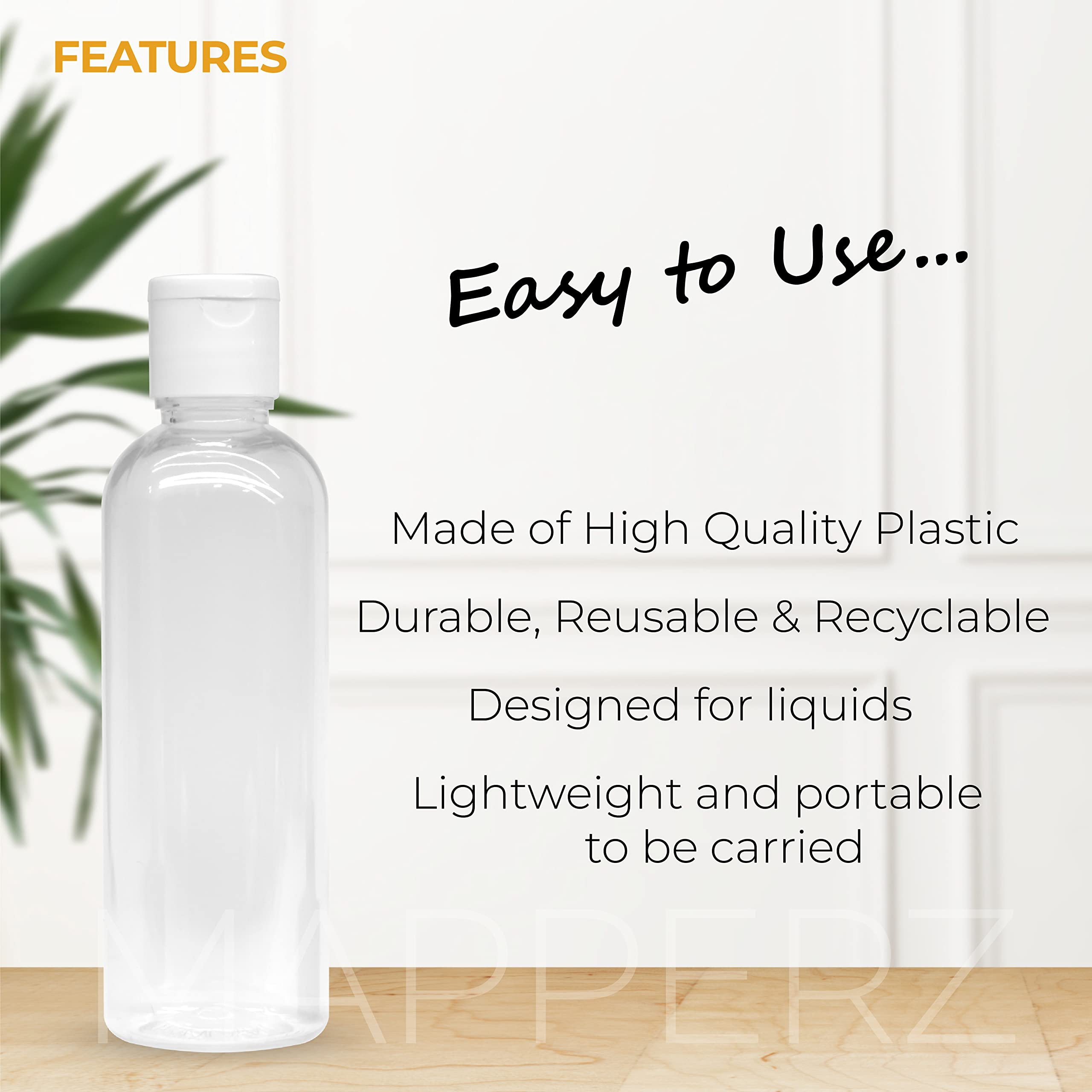 Refillable 100ml Empty Squeeze Bottles with Disc/Flip Top Cap - Cosmetic Cylindrical Containers for Shampoo, Body Wash, Toner, Lotion & Cream | Perfect for Travel, Salon & Home Use - BPA-Free PC Material