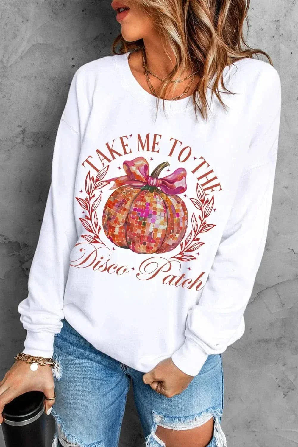 Stylish Women's Long Sleeve Crewneck Sweatshirt - Soft Cotton Pullover for Casual Wear, Loungewear & Fall Fashion