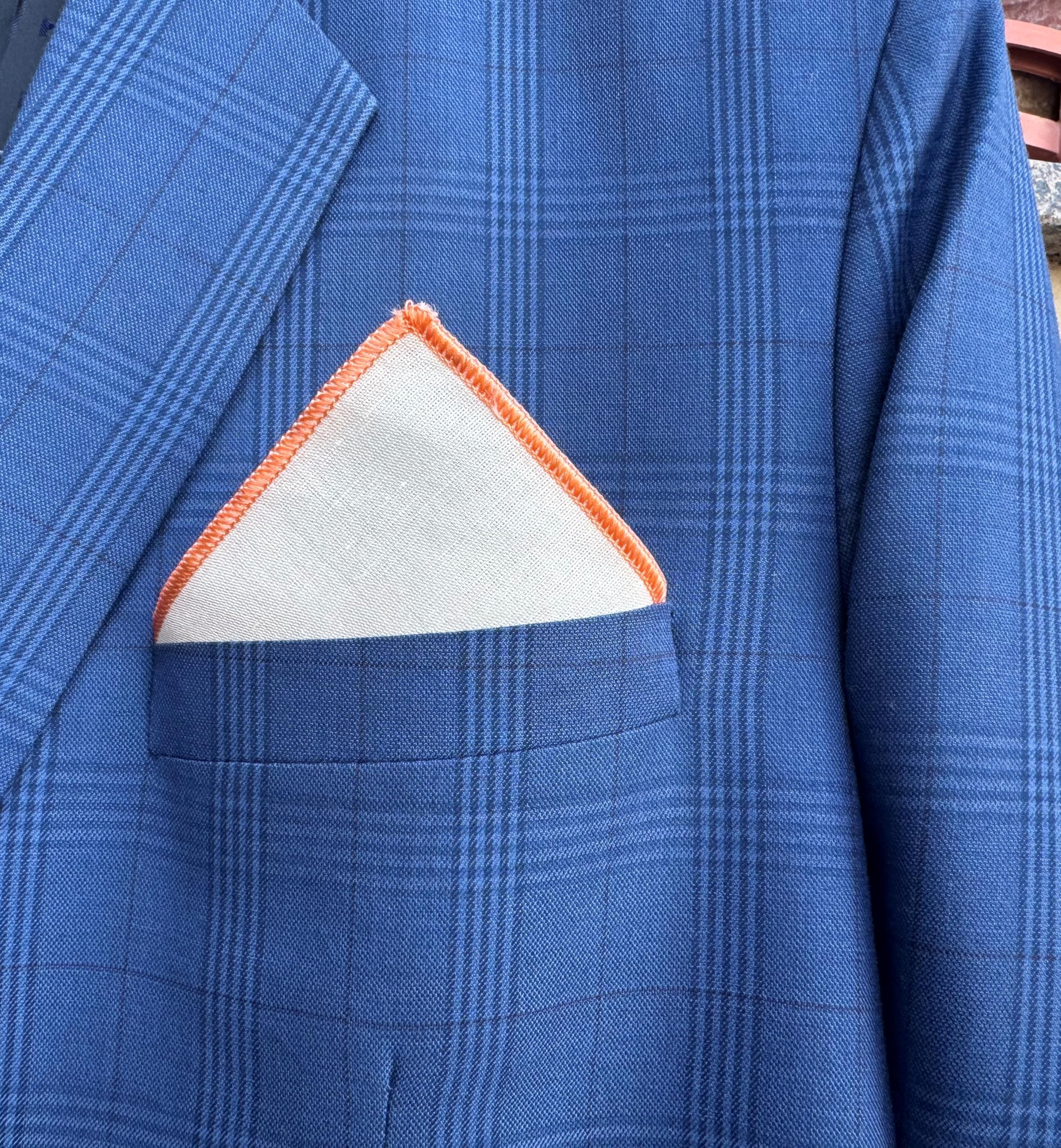 Premium Linen Pocket Squares for Men - Elegant Embroidered Edge Handkerchiefs | Wedding, Business & Formal Occasion Accessories