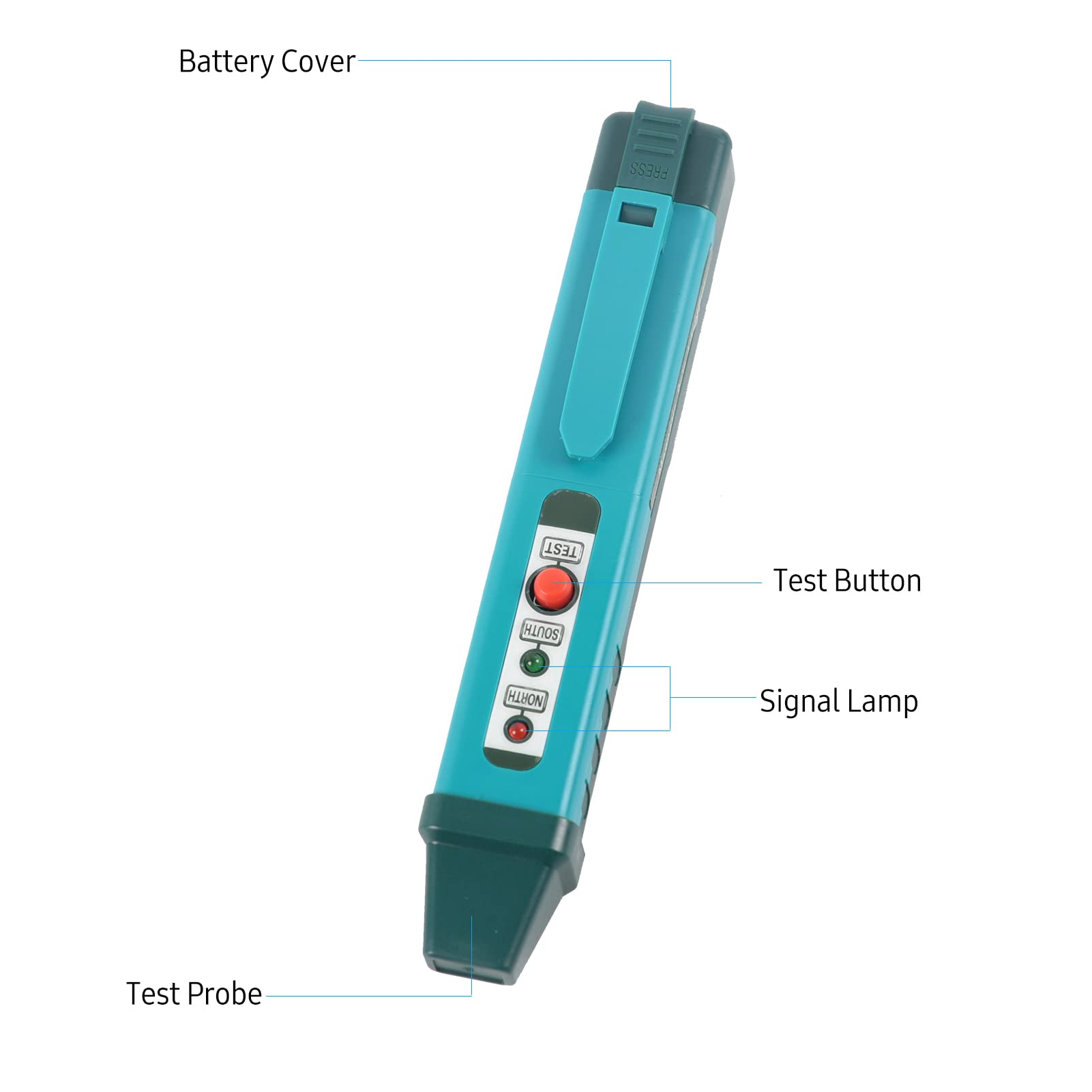 Magnetic Pole Pen - North South Pole Tester Tool for Identifying Magnet Field Polarity | Mini Magnetic Detector for Science Labs, DIY Projects & Industrial Use