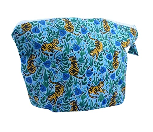 HVE Women's Makeup Bag | Stylish Tiger Print Cosmetic Pouch for Travel Organizer & Toiletry Storage | Waterproof Makeup Case for Girls (25x14.5x7 cm) | Perfect for Travel, Gym & Daily Essentials