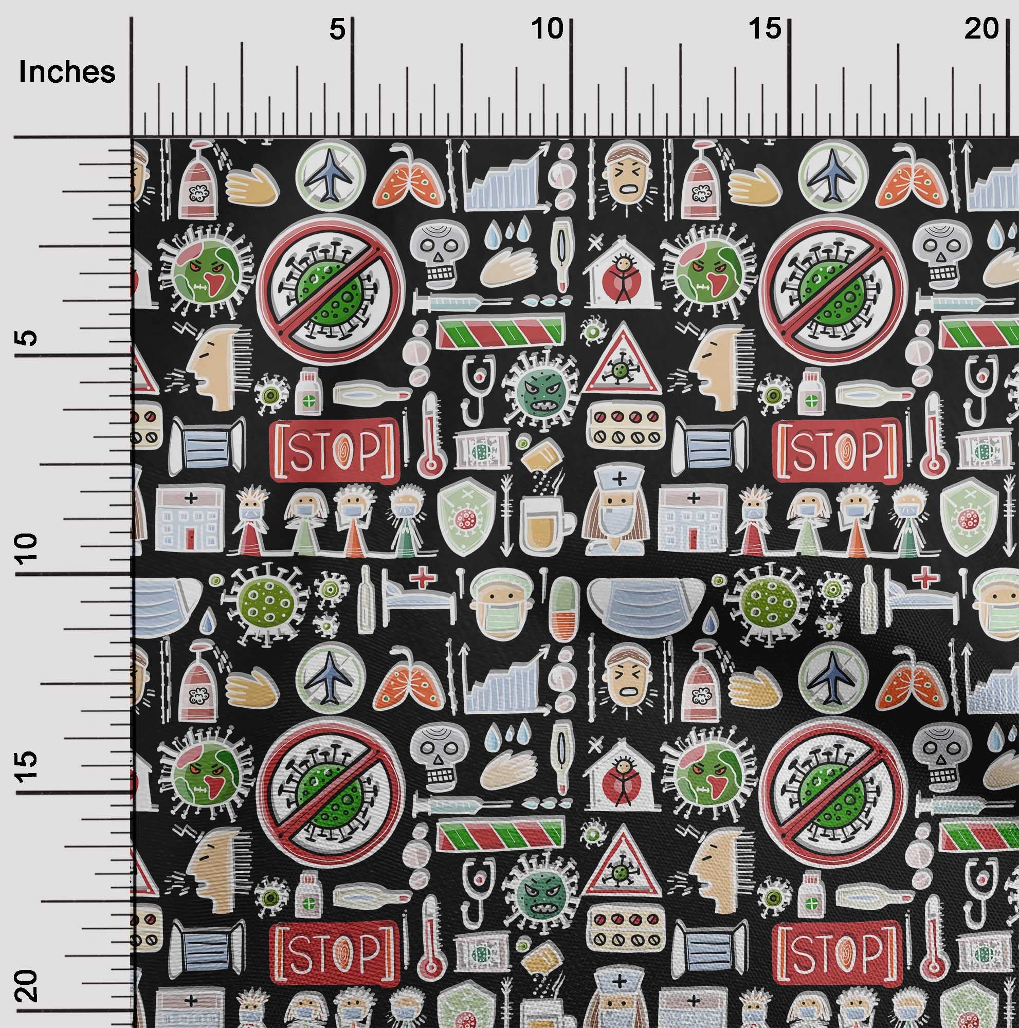 Premium Black Silk Tabby Fabric for Medical Scrubs, DIY Clothing & Sewing Projects - 42 Inch Wide - Ideal for Doodle Sewing, Fashion Design & Craft Supplies