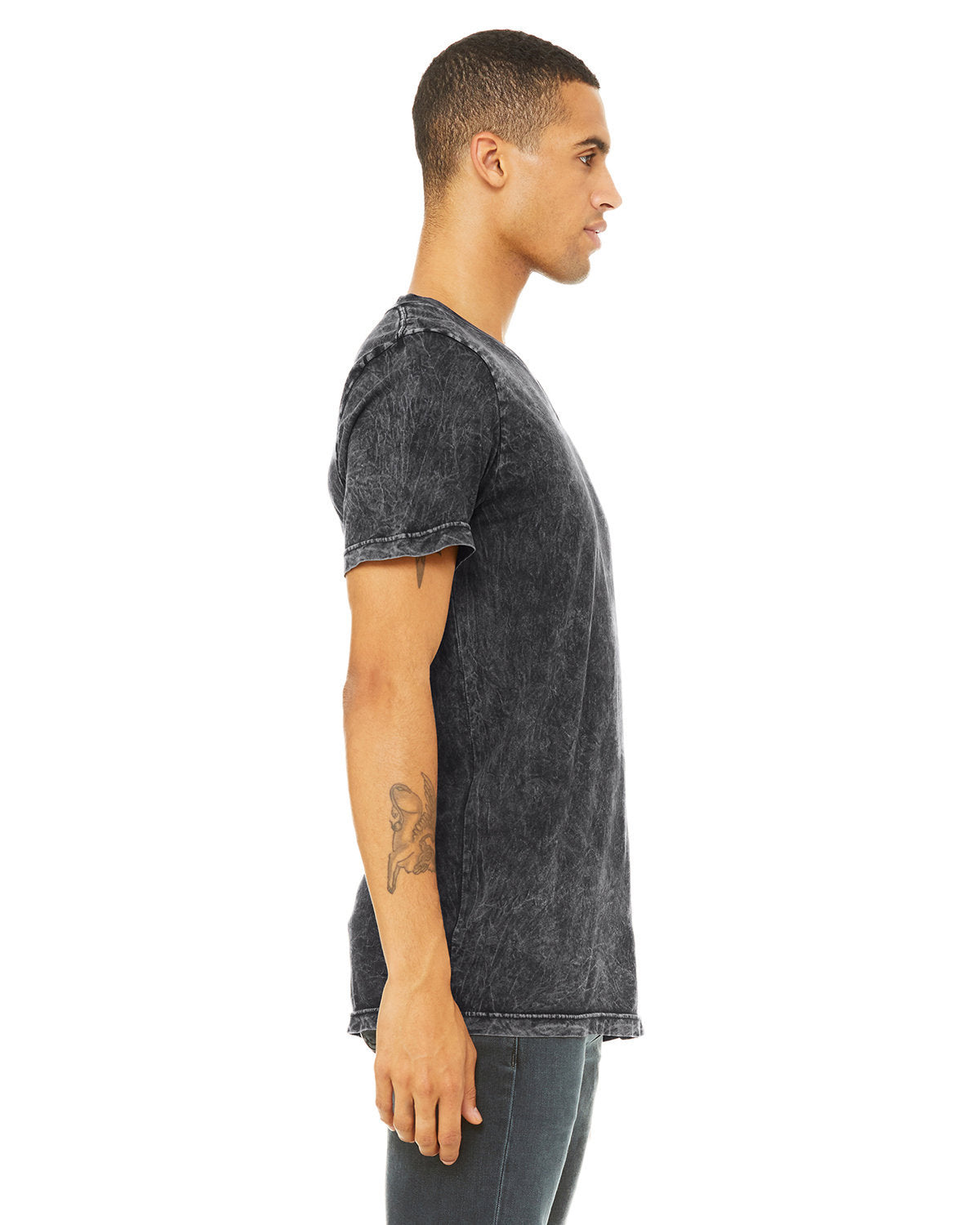 Bella + Canvas 3655C Unisex Textured Jersey V-Neck T-Shirt - Soft Comfort Fit for Men & Women - Perfect for Casual Wear, Layering & Everyday Outfits