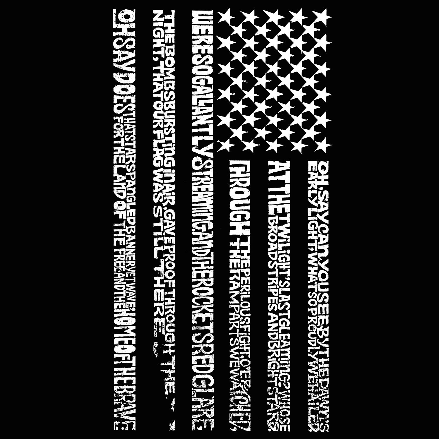 LA POP ART Boys' Word Art T-Shirt - Patriotic National Anthem Flag Design | Cool Graphic Tee for Kids, Boys & Teens | Perfect for 4th of July, Memorial Day & School Spirit Events