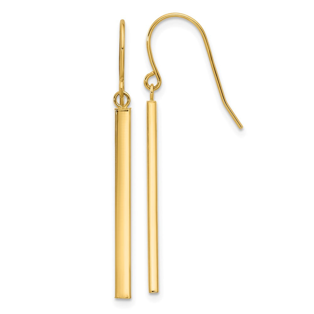 Gold Bar Dangle Earrings YE2178 - Elegant 14K Gold Plated Hoop Earrings for Women, Perfect for Parties, Weddings & Everyday Wear