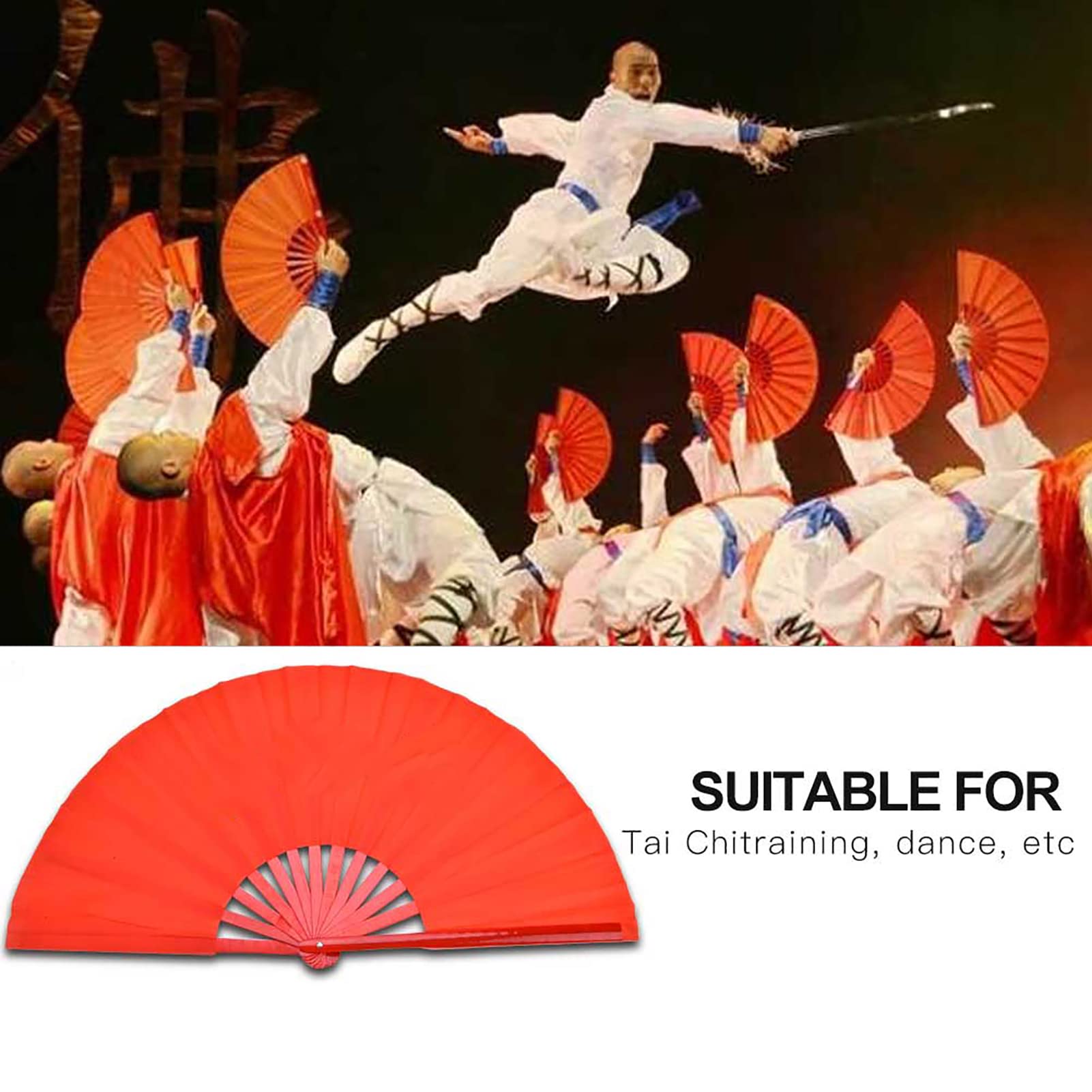 Silk Smooth Chinese Folding Fan for Dance & Tai Chi