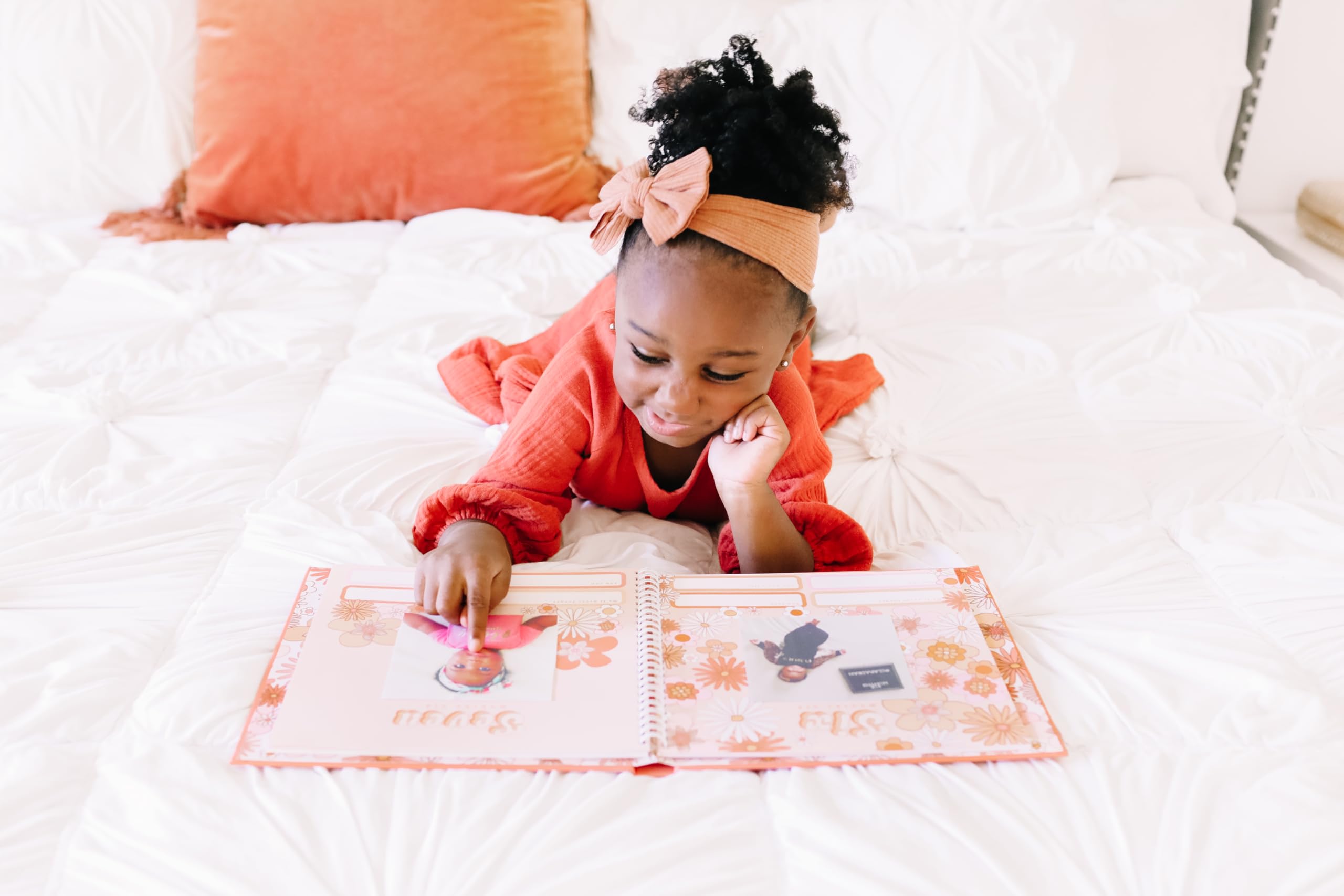 Lucy Darling Flower Child Memory Book - First 5 Years Baby Journal & Photo Album | Baby Girl Scrapbook, Milestone Diary & Unique Keepsake | Perfect New Mom Gift for Busy Parents | Capture Precious Moments from Birth to Kindergarten