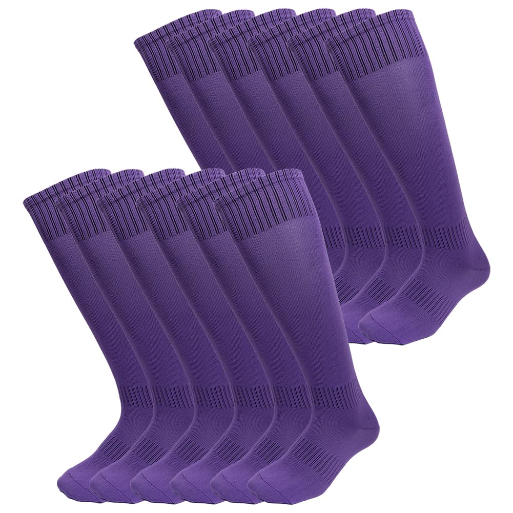**Best Baseball & Soccer Socks for Adults - Unisex Knee-High Football Team Sports Tube Socks (2/3/6/12 Pairs) - Perfect for Training, Games & Casual Wear**
