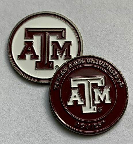 Texas A&M Golf Ball Marker - Team Golf Official Logo - Perfect for Golfers, Collectors & Aggies Fans - Great for Tournaments, Gifts & Game Day Accessories