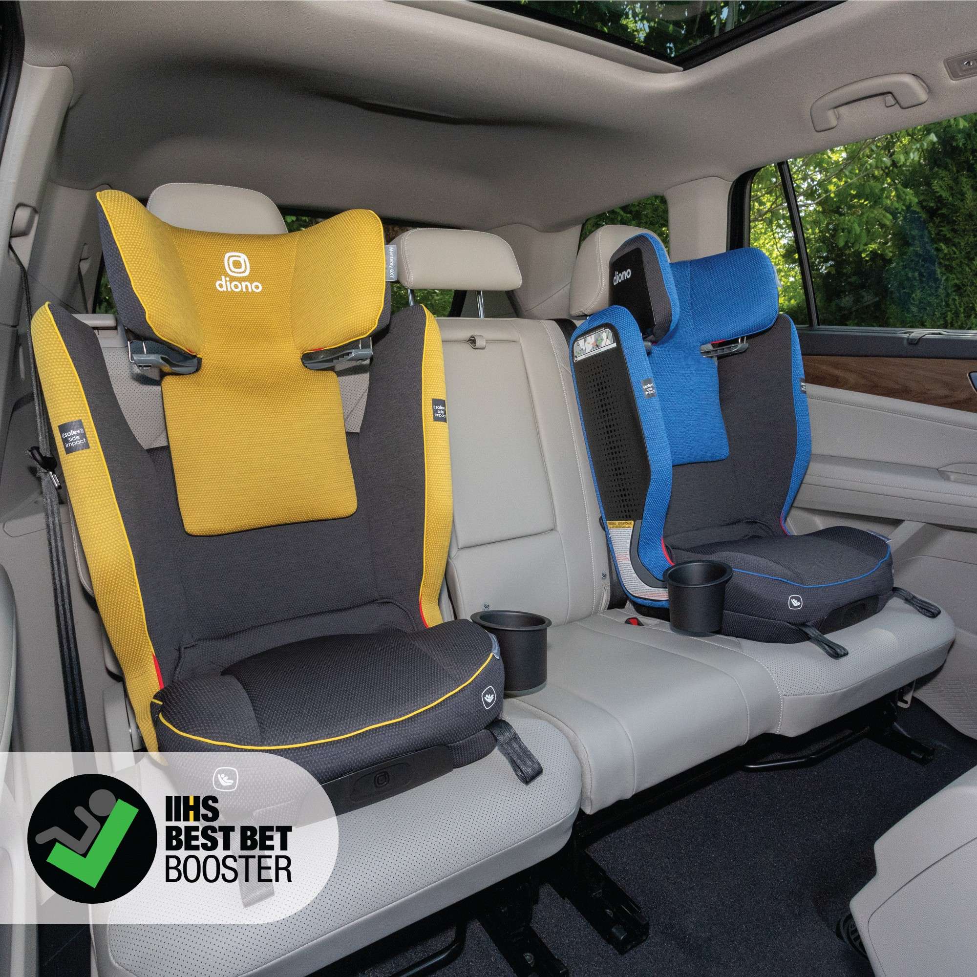 Diono Monterey 6XT SafePlus High Back Booster Car Seat for Kids - Safe & Comfortable Convertible Car Seat for Toddlers - Perfect for Travel, School & Family Road Trips