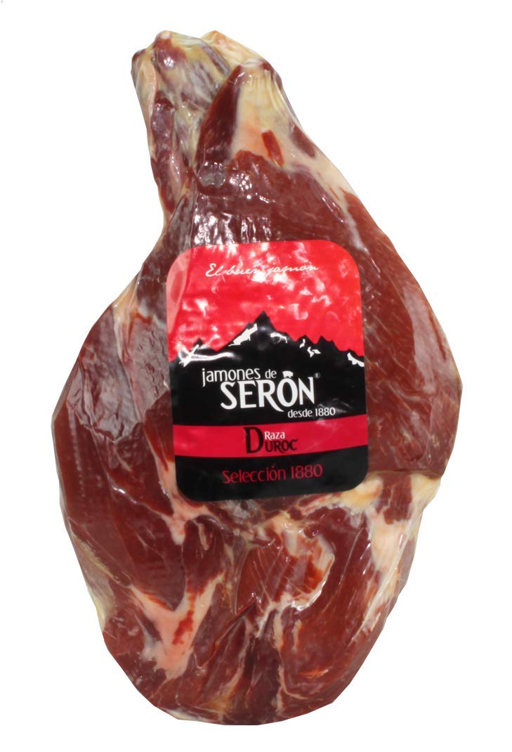 Premium Duroc Selection 1880 Serrano Ham - 24 Months Aged, 4kg Whole Leg | Authentic Spanish Dry-Cured Ham for Charcuterie Boards, Tapas & Gourmet Gifts