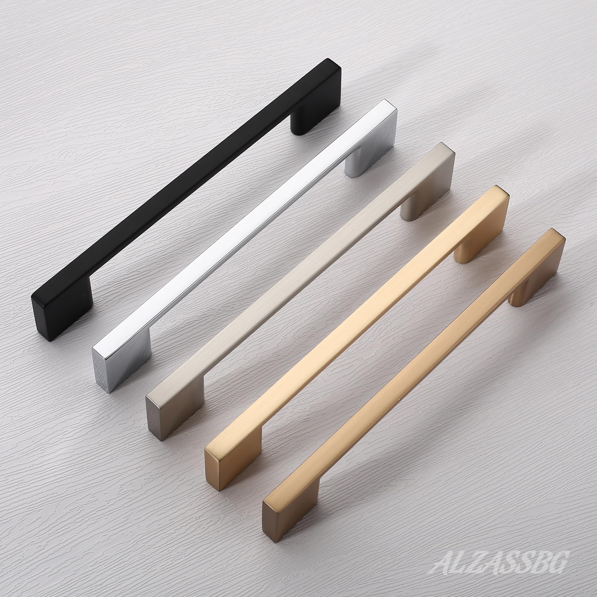 10 Pack Matte Black Cabinet Pulls - 5 Inch (128mm) Hole Centers, Modern Rectangle Kitchen Cabinet Handles for Drawers & Cabinets - Durable & Stylish Hardware for Home & Office Renovation