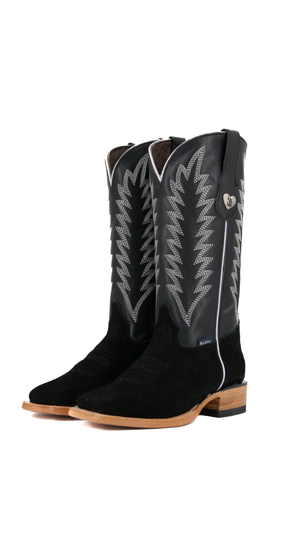 Sierra Roughout Square Toe Cowgirl Boots for Women - Western Style Leather Riding Boots with Comfortable Fit - Perfect for Country Dancing, Rodeo, and Outdoor Adventures