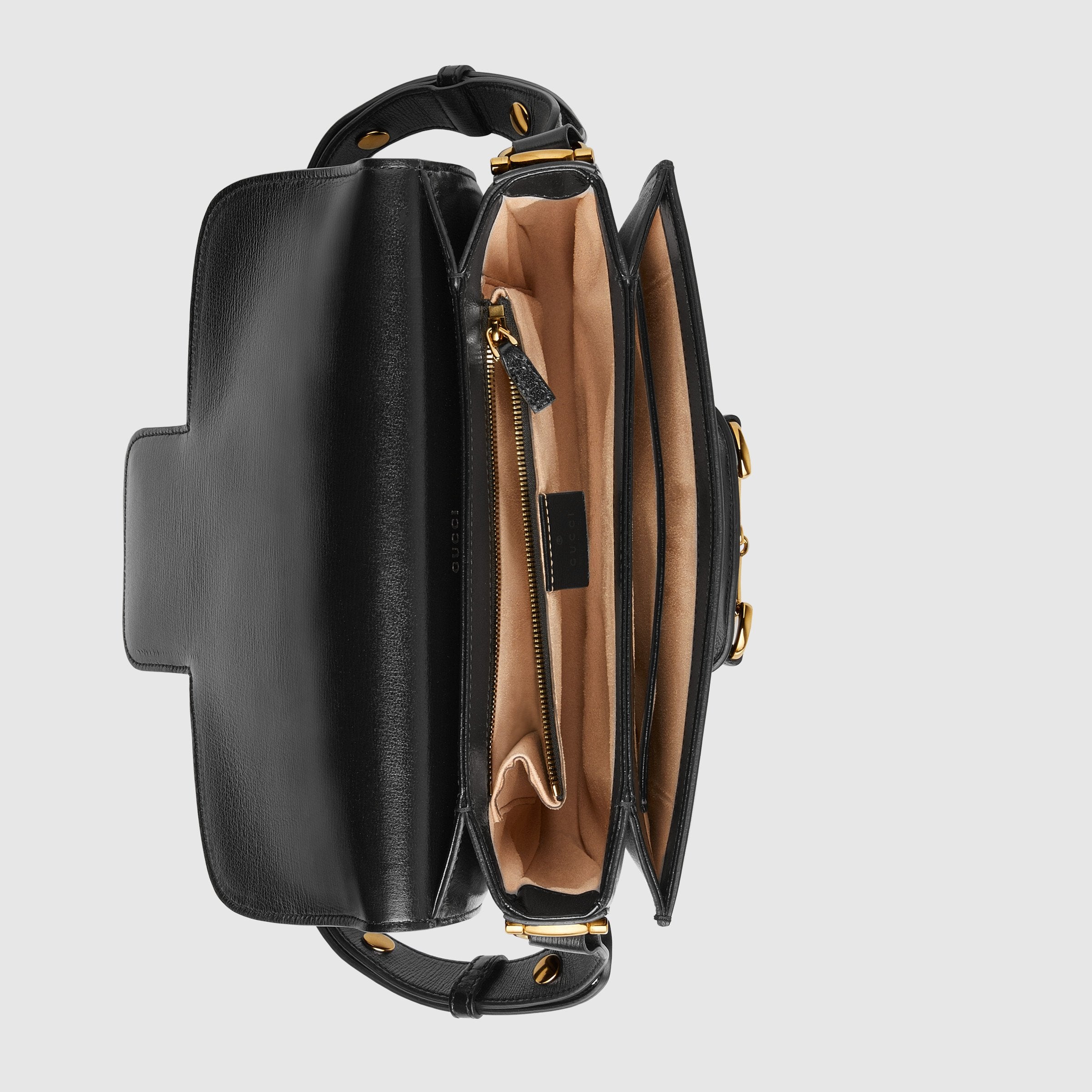 Gucci 1995 Horsebit Shoulder Bag for Women - Classic Black Leather Crossbody Purse | Perfect for Work, Travel & Evening Events