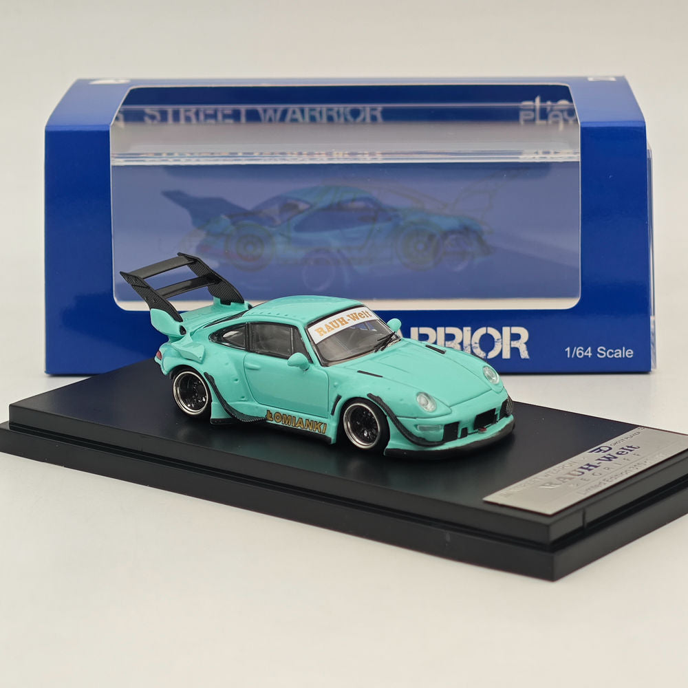 1:64 Scale SW Green Luminous RWB 993 Tomianki Racing Sports Classic Diecast Model Car - Perfect for Collectors, Display & Racing Enthusiasts