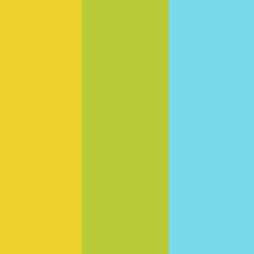 Bright Green, Blue & Yellow