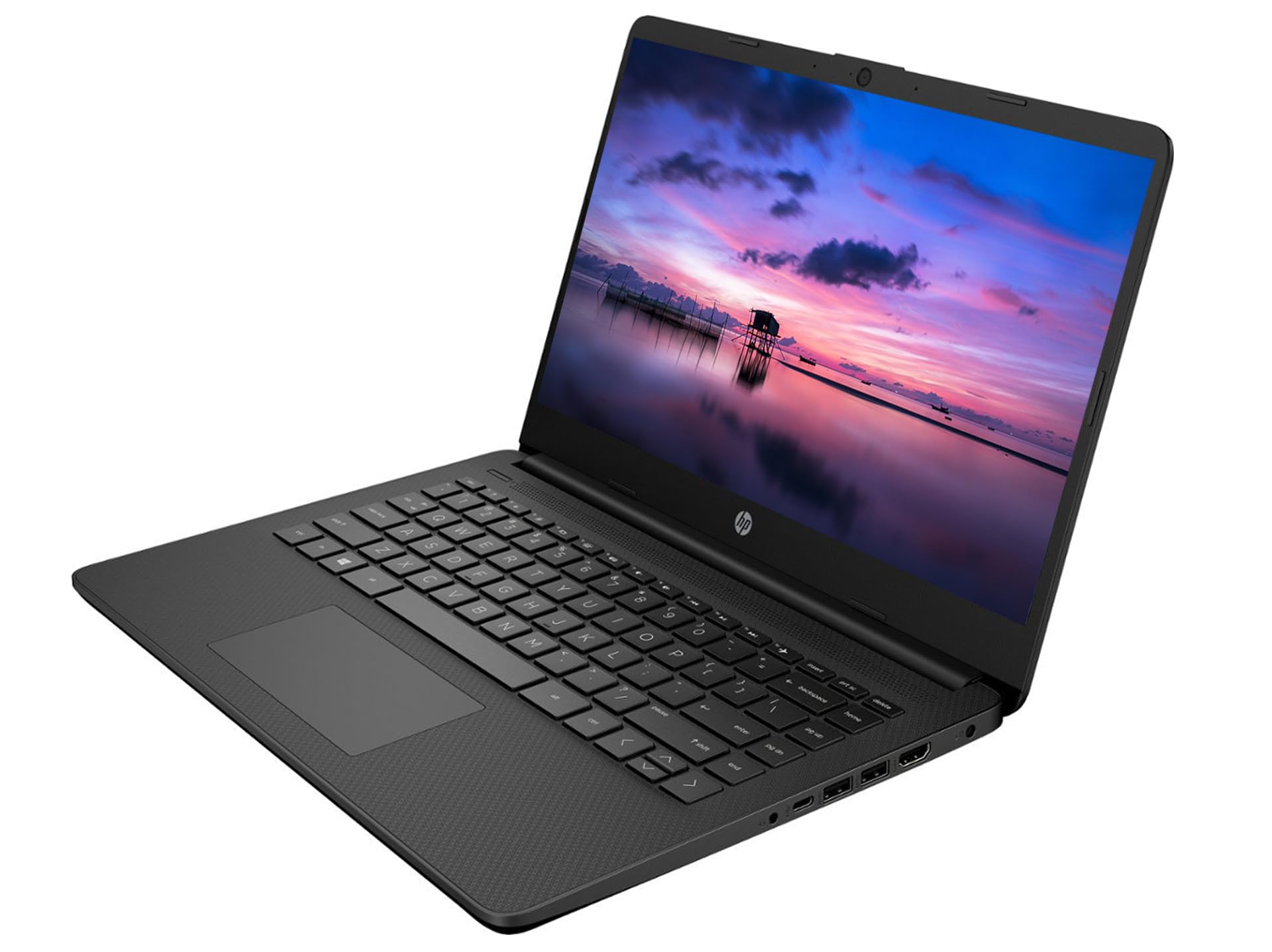HP Premium 14-inch HD Laptop - Intel Celeron N4120 up to 2.8GHz, 16GB RAM, 64GB SSD, Webcam, Fast Charging, Bluetooth, HDMI, USB-C, WiFi - Windows 11 S with 1 Year Microsoft 365 - Includes LIONEYE HDMI Cable - Black (Renewed) - Perfect for Remote Work, Online Classes & Home Office Use