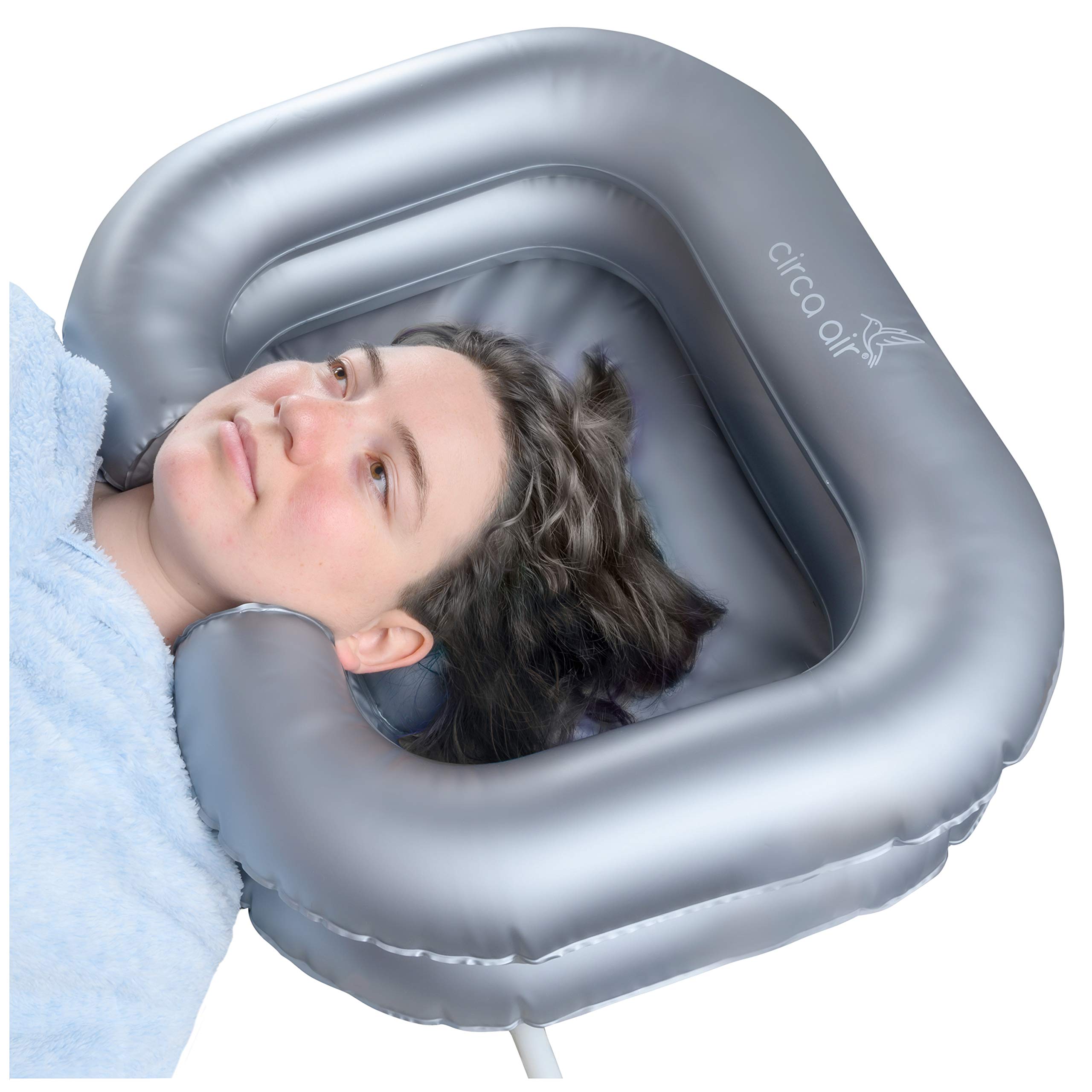 **Inflatable Hair Washing Basin & Portable Shampoo Bowl - Bedside Shower Bag for Easy Hair Washing in Bed | Ideal for Bedridden, Elderly & Post-Surgery Care | Lightweight & Travel-Friendly for Home, Hospital & Nursing Use**