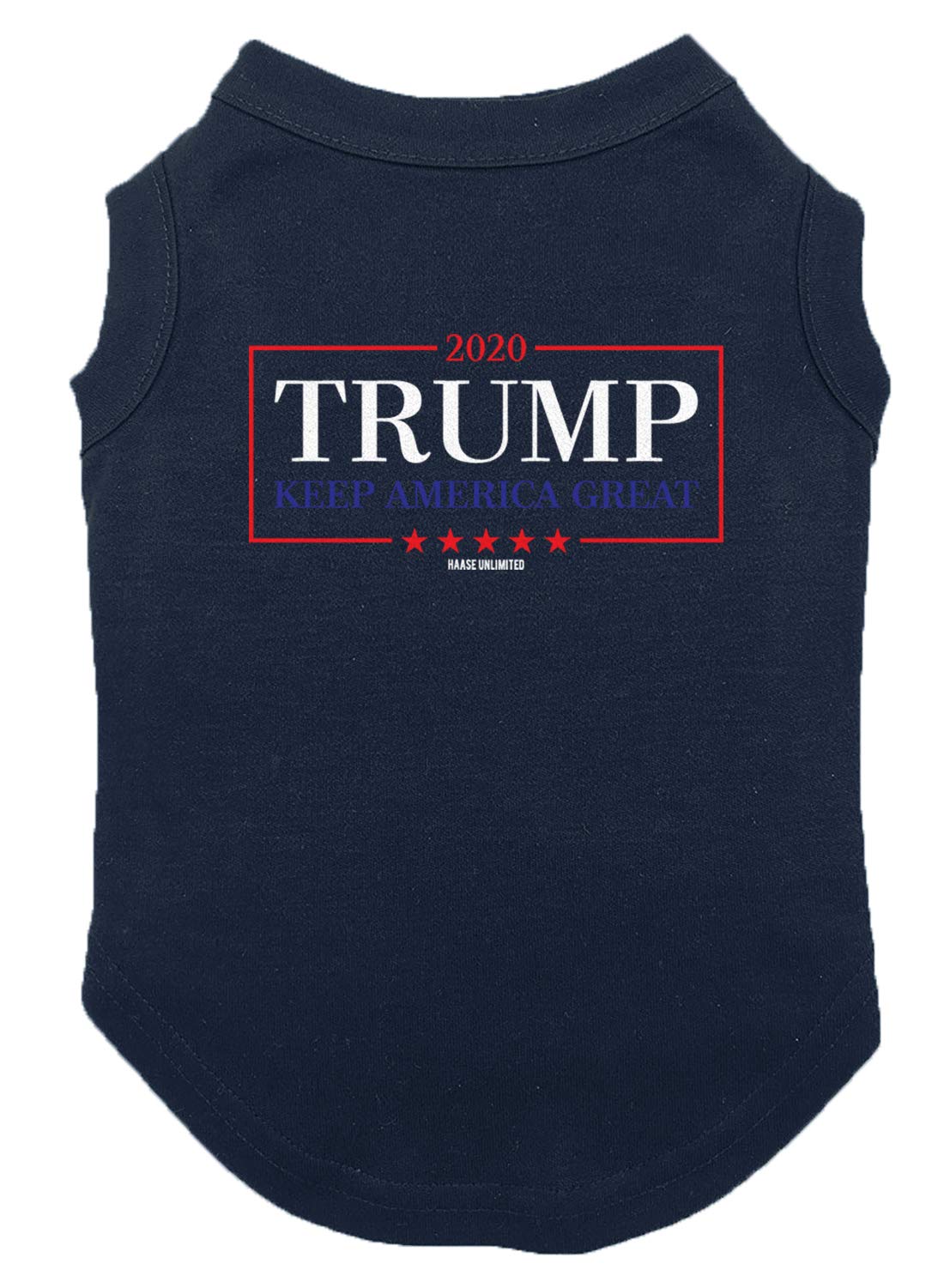 Trump 2020 Keep America Great Dog Shirt - Patriotic Pet Apparel for Small & Medium Dogs (Navy Blue) - Perfect for Election Day, 4th of July & Political Rallies