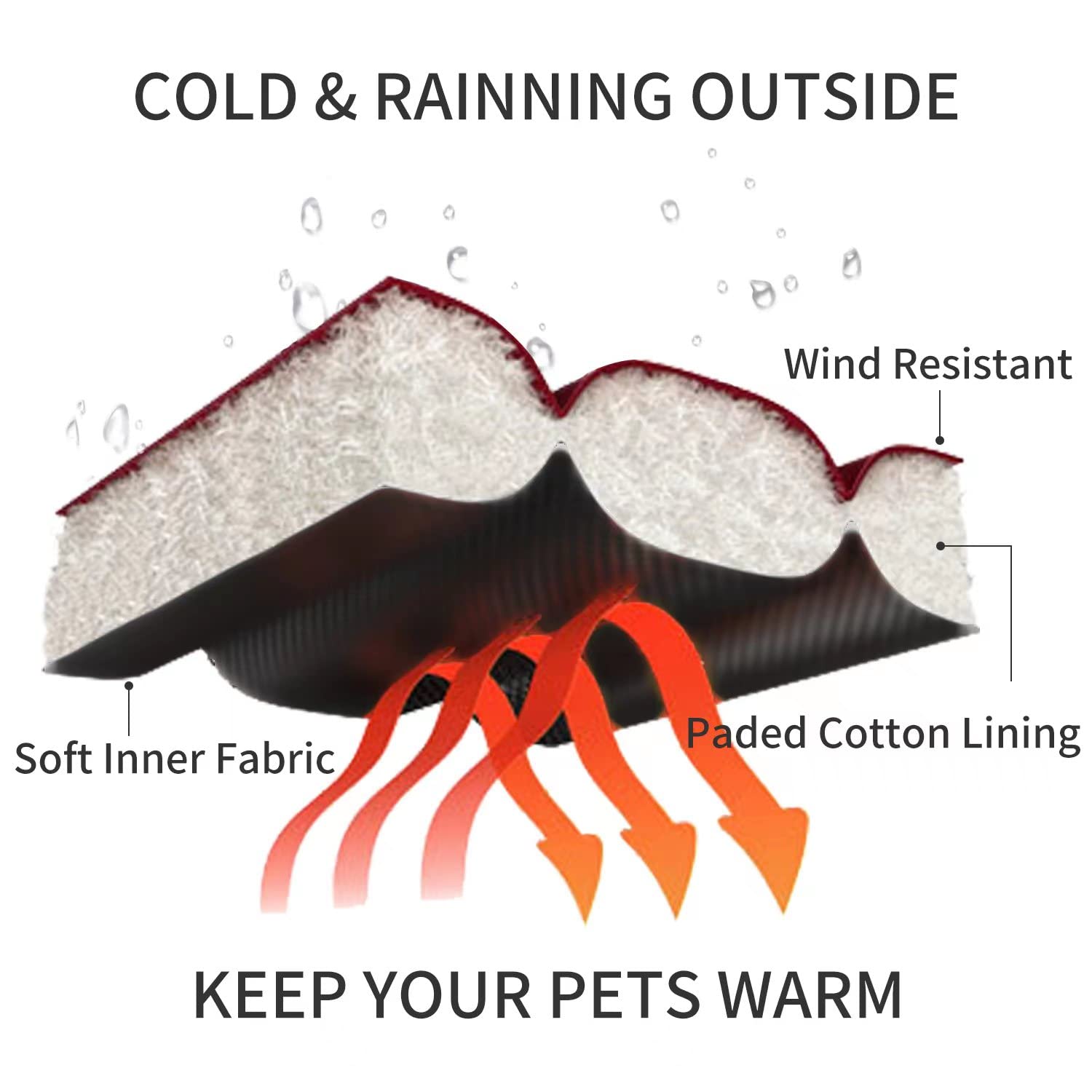 Lesypet Warm Windproof Puffer Dog Jacket for Small Dogs & Puppies - Winter Coat in Pink XXL - Perfect for Cold Weather Walks & Outdoor Adventures